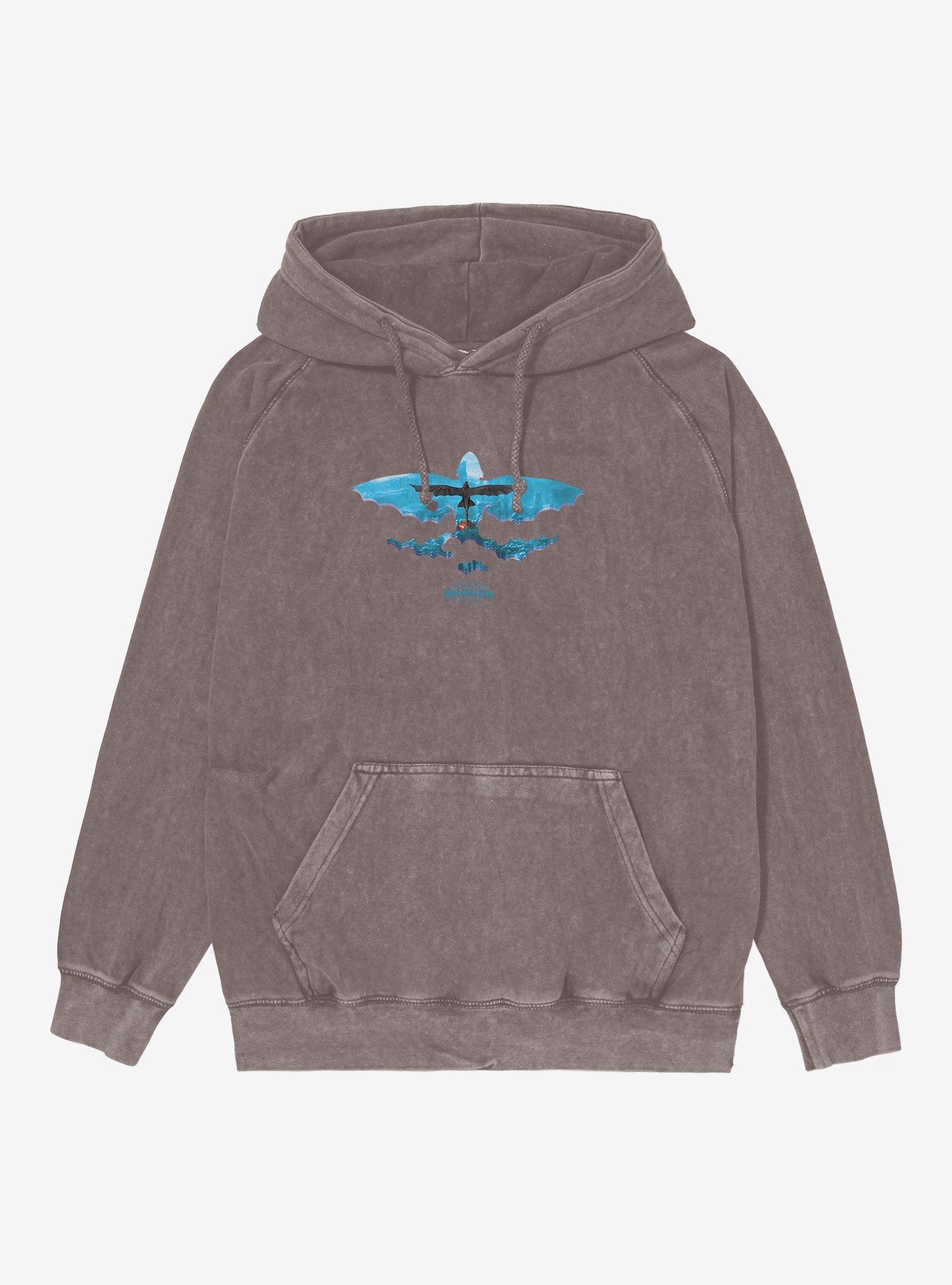How To Train Your Dragon Toothless Takes Flight Mineral Wash Hoodie, , hi-res