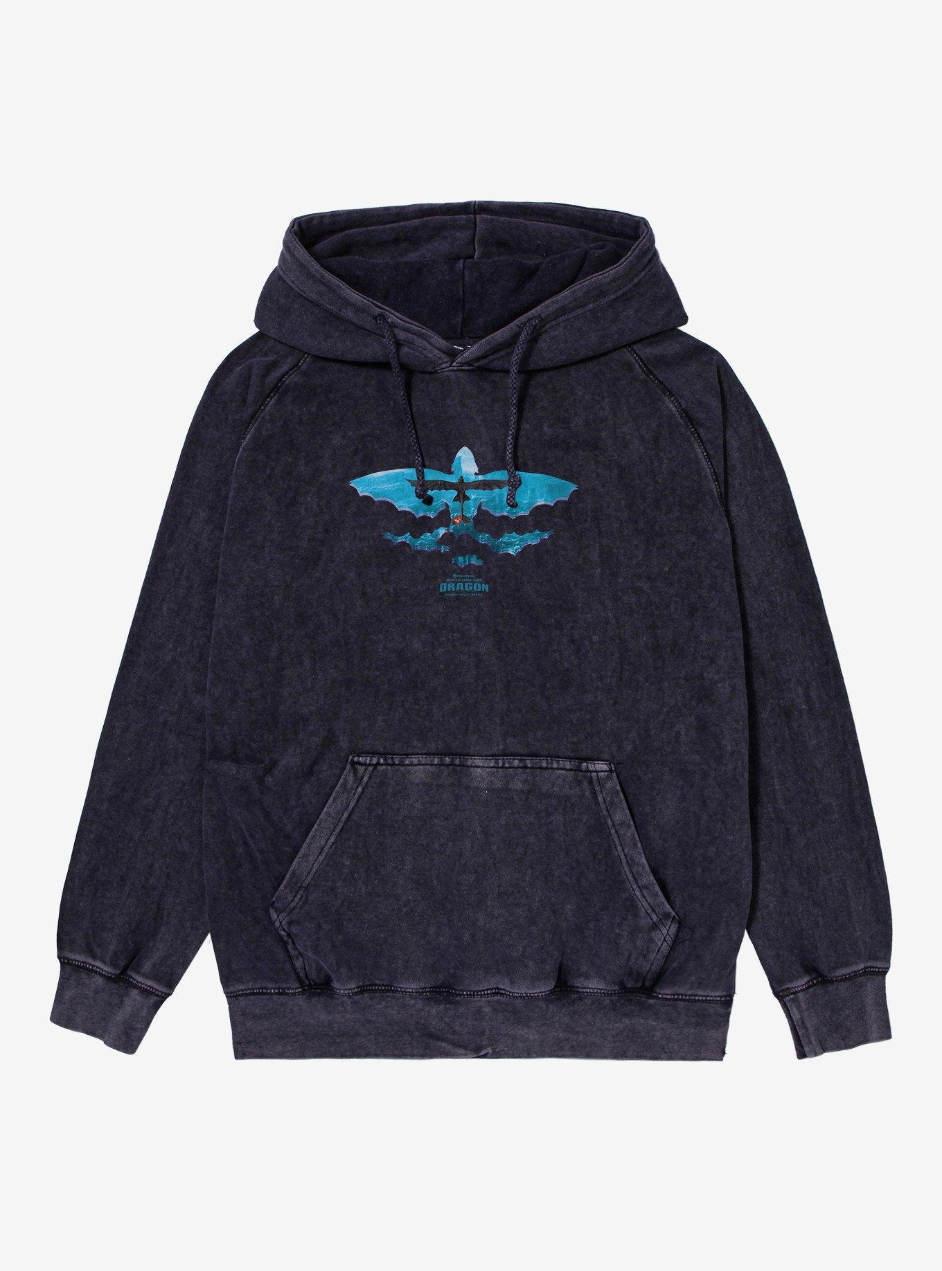 How To Train Your Dragon Toothless Takes Flight Mineral Wash Hoodie