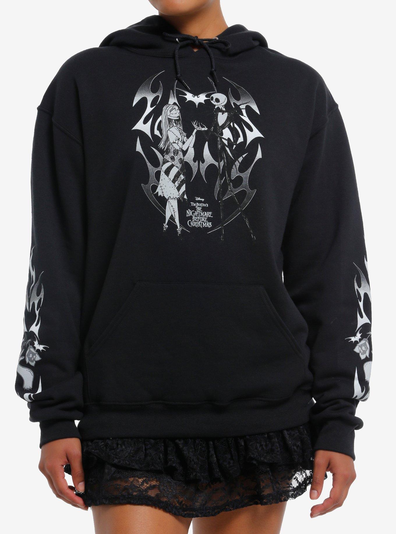 The Nightmare Before Christmas Jack & Sally Metal Chrome Hoodie, , hi-res