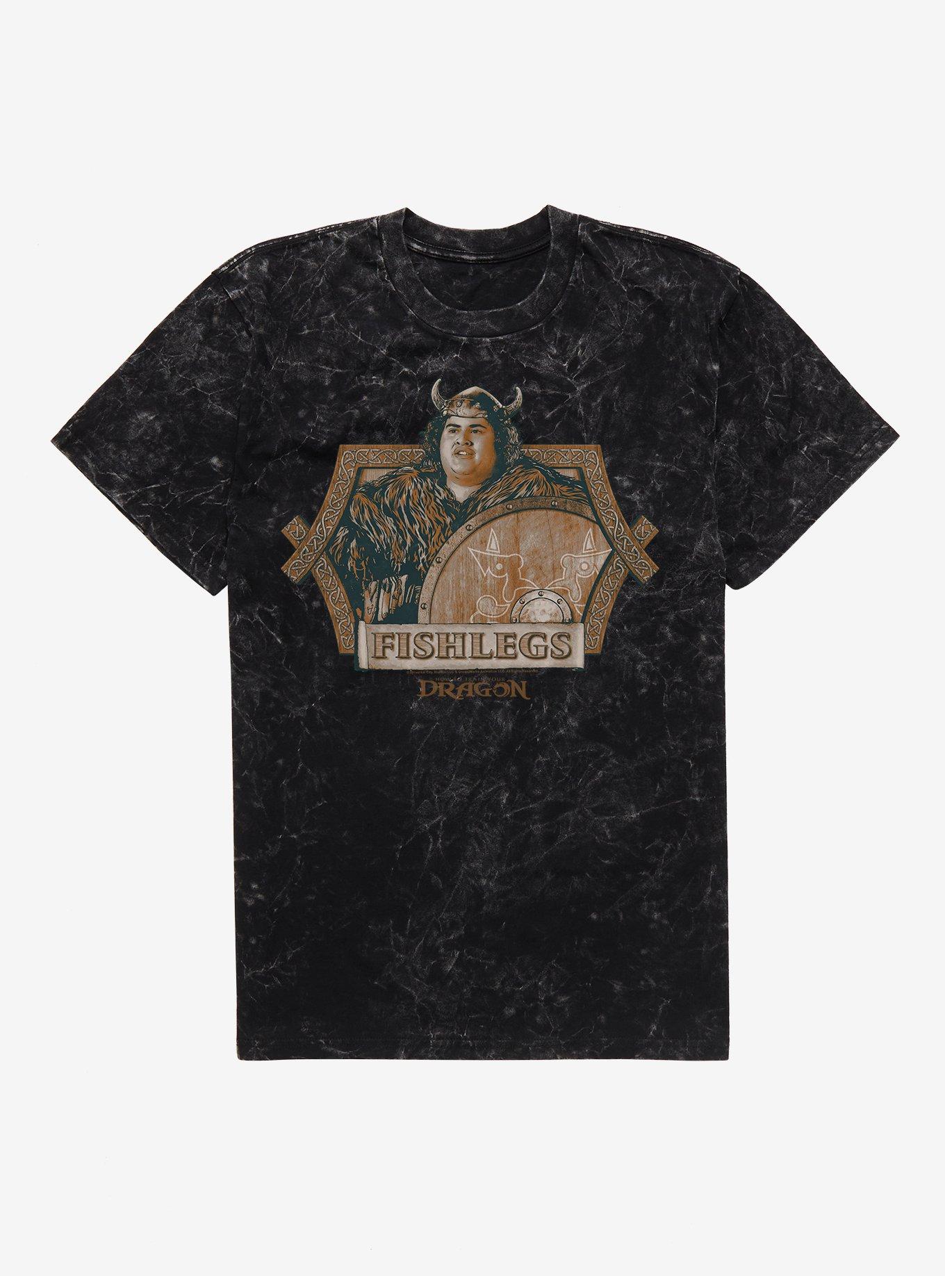 How To Train Your Dragon Fishlegs Mineral Wash T-Shirt, BLACK MINERAL WASH, hi-res