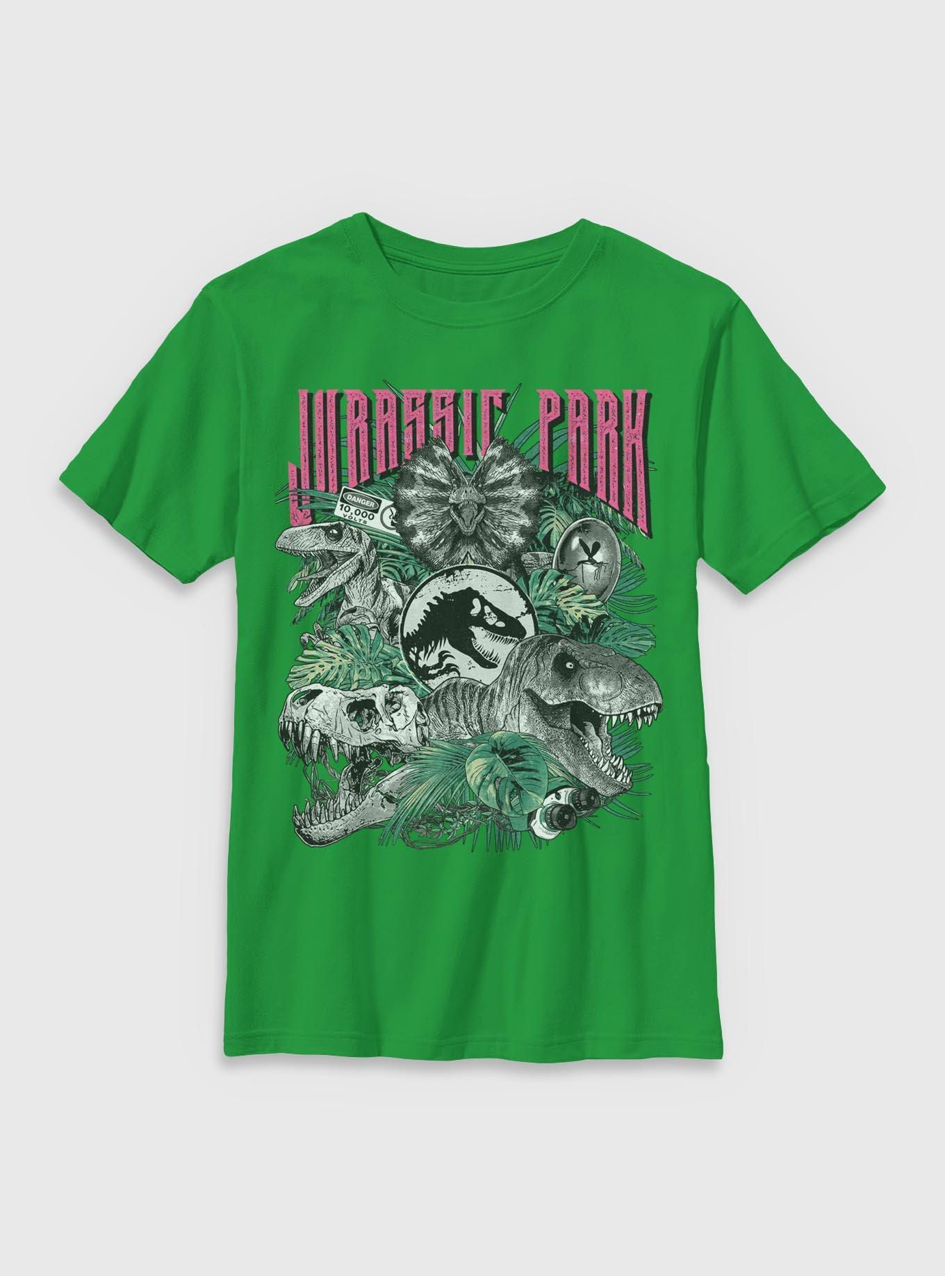 Jurassic Park Iconic Dinosaurs Youth T-Shirt BoxLunch Exclusive, , hi-res