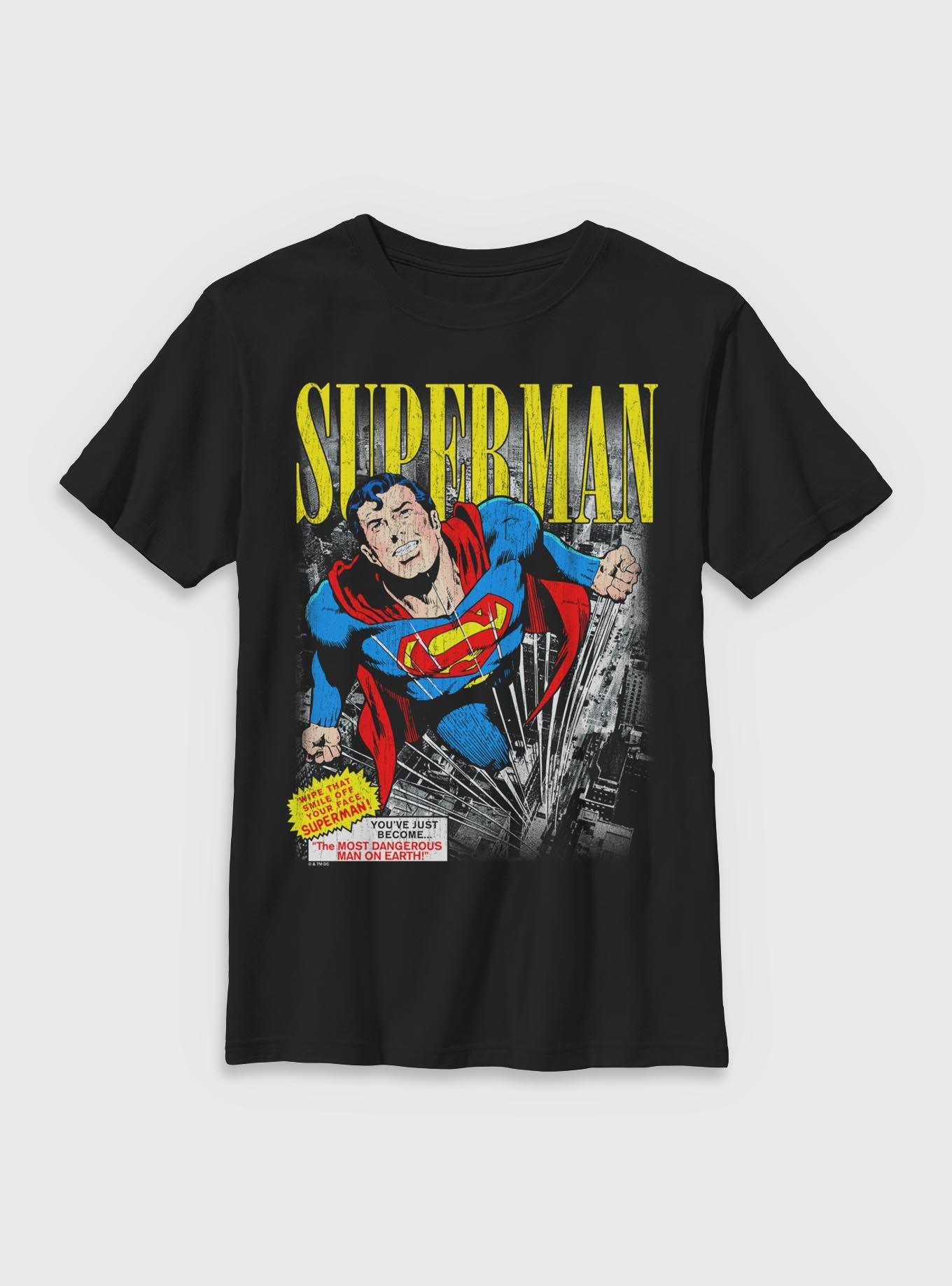 DC Comics Superman Vintage Youth T-Shirt BoxLunch Exclusive, , hi-res