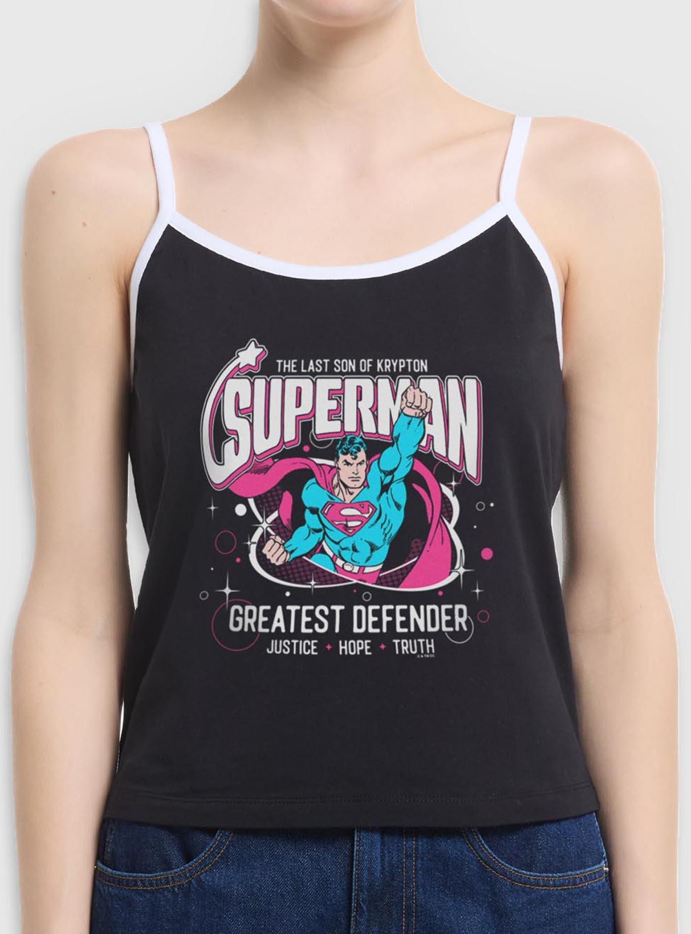 DC Comics Superman Greatest Defender Girls Cami Tank BoxLunch Exclusive, , hi-res