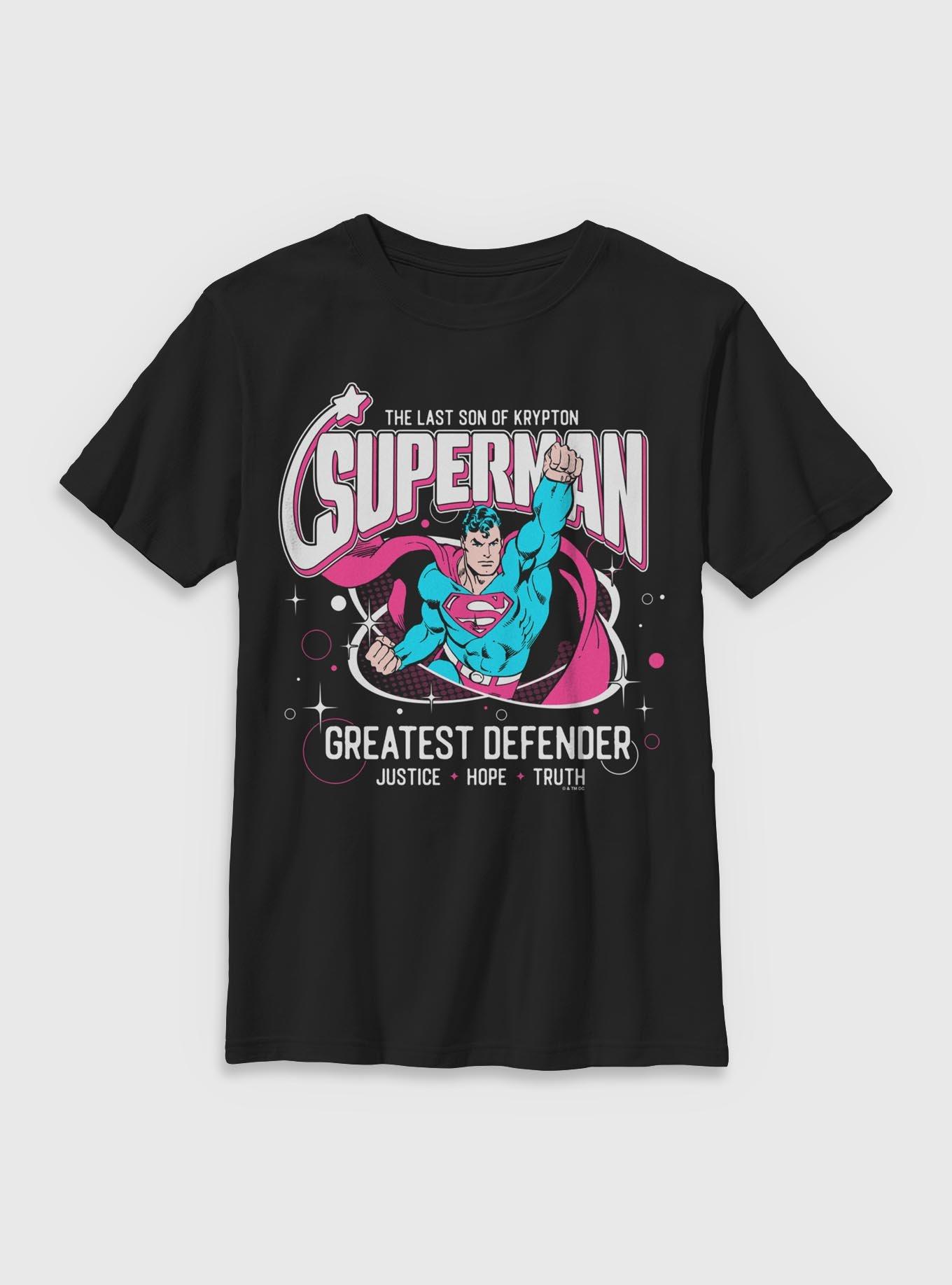 DC Comics Superman Greatest Defender Youth T-Shirt BoxLunch Exclusive, , hi-res