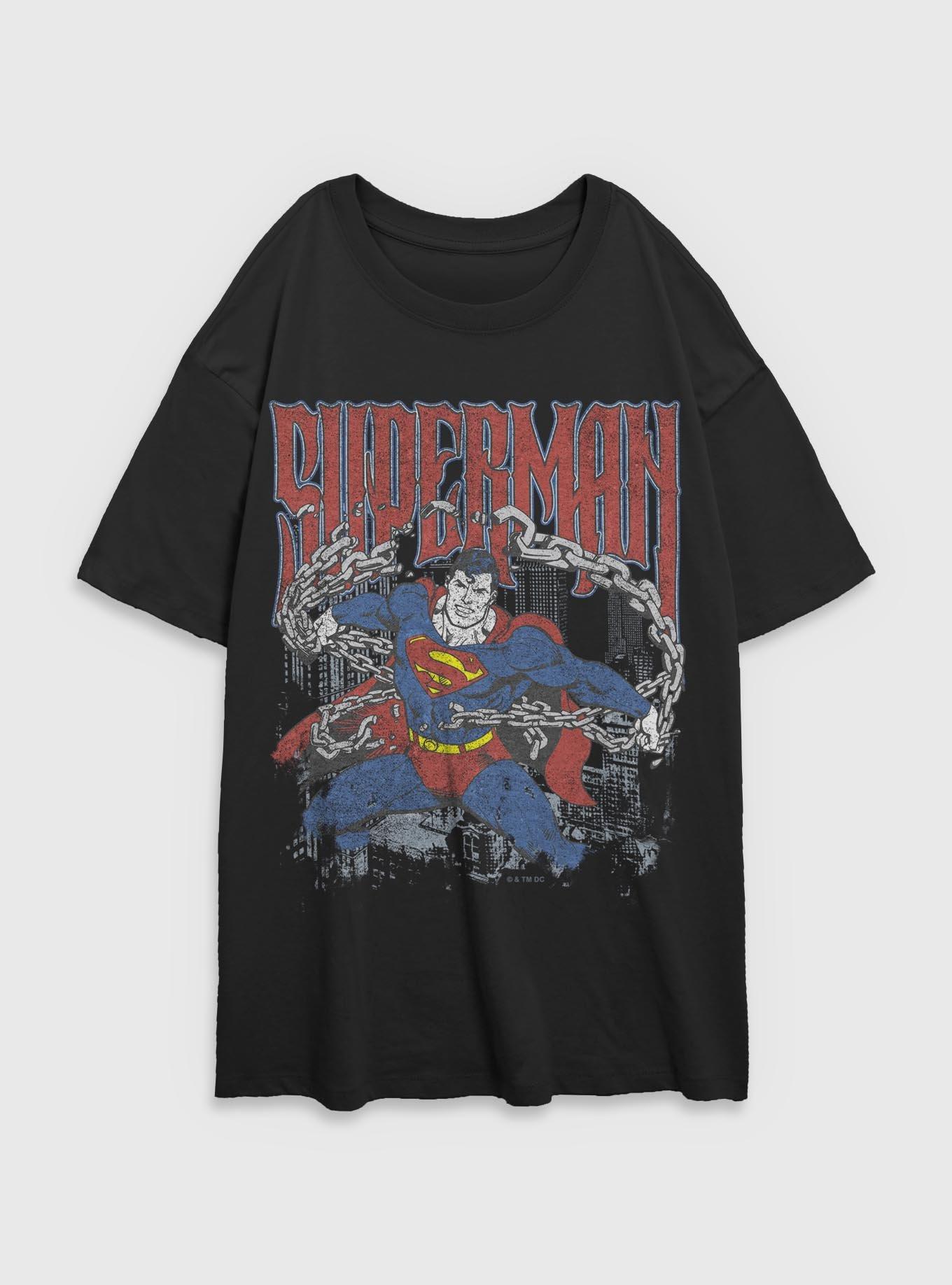 DC Comics Superman Unchained Girls Oversized T-Shirt BoxLunch Exclusive, , hi-res