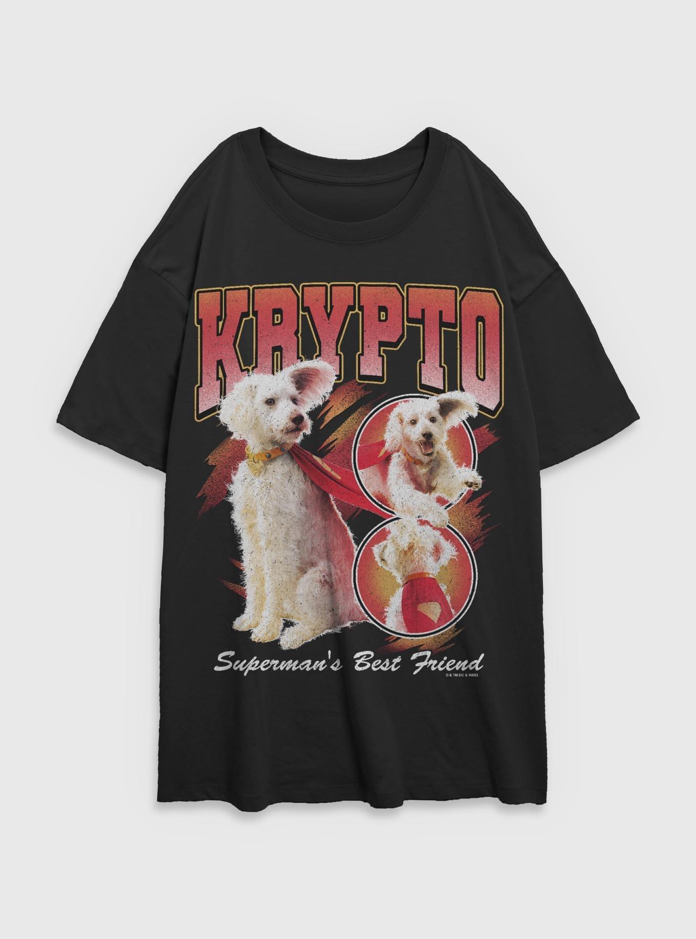 DC Comics Superman Krypto Superman's Best Friend Girls Oversized T-Shirt BoxLunch Exclusive, , hi-res