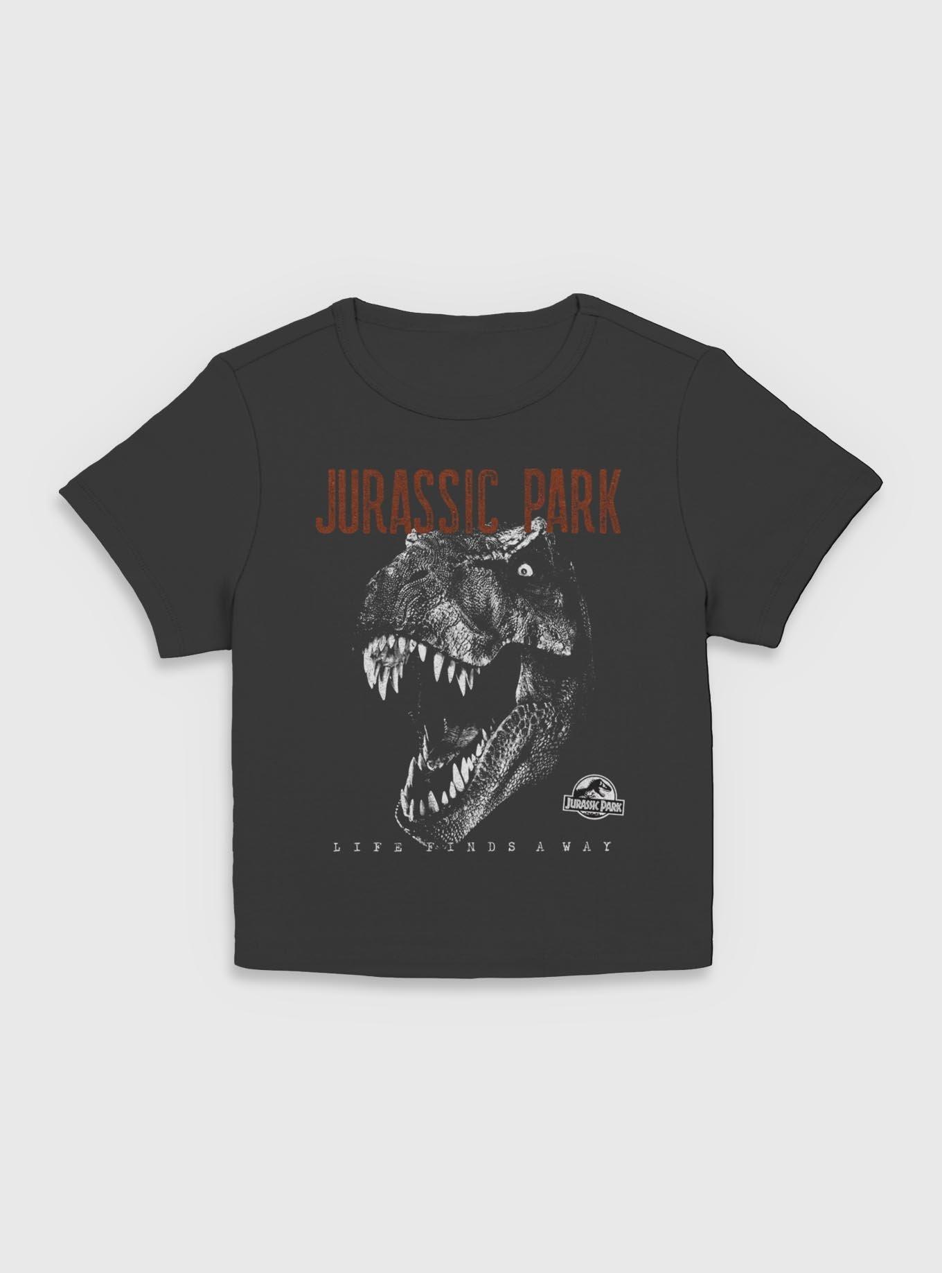 Jurassic Park T-Rex Life Finds A Way Girls Baby T-Shirt BoxLunch Exclusive, BLACK, hi-res