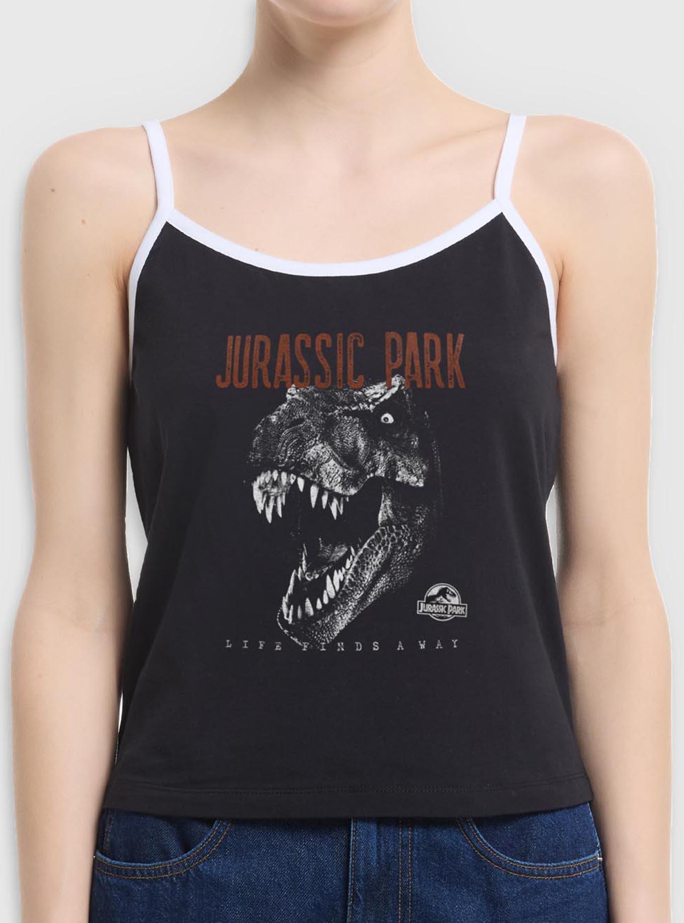 Jurassic Park T-Rex Life Finds A Way Girls Cami Tank BoxLunch Exclusive, , hi-res