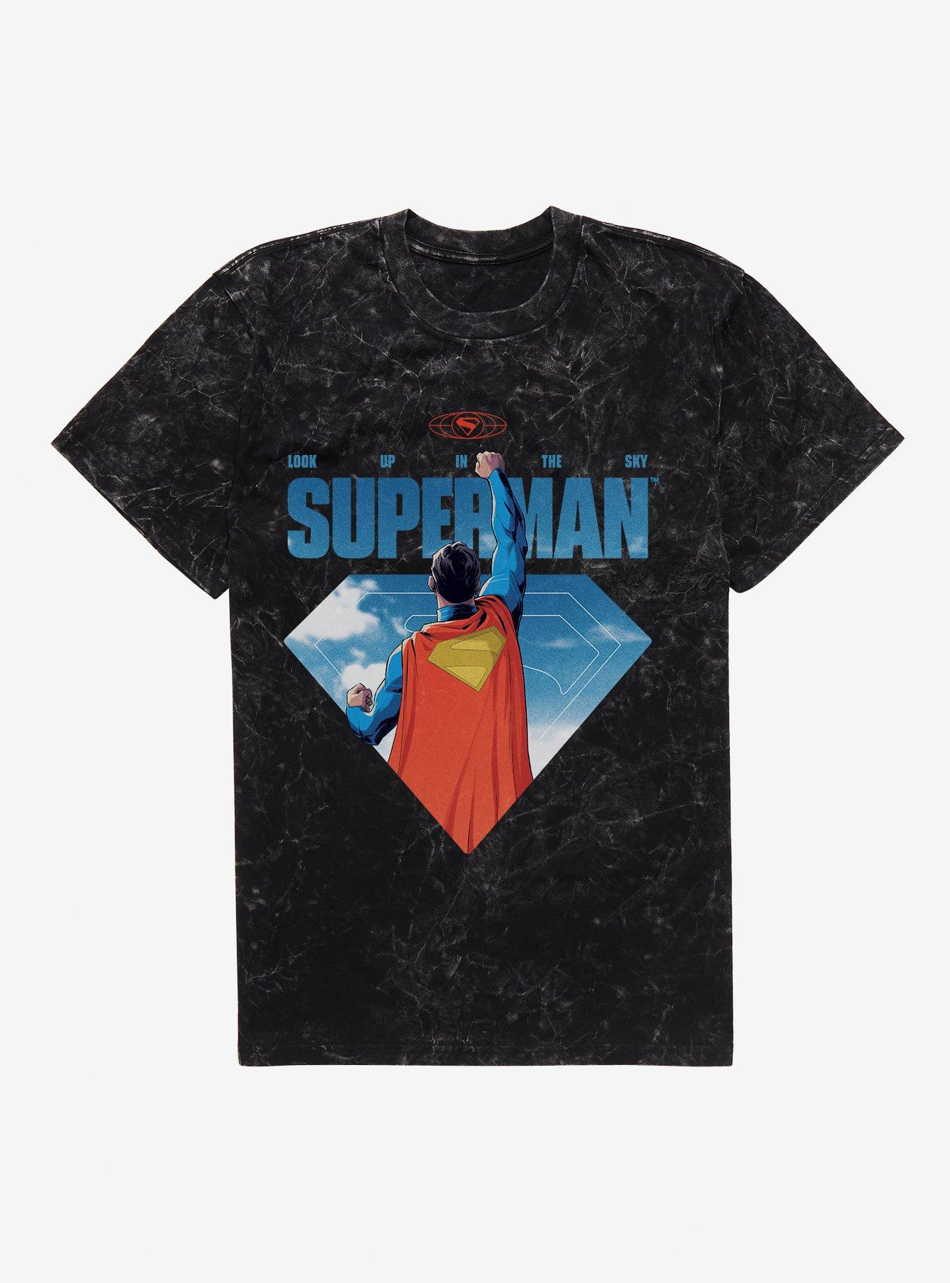 DC Comics Superman Look Up Animation Mineral Wash T-Shirt, , hi-res