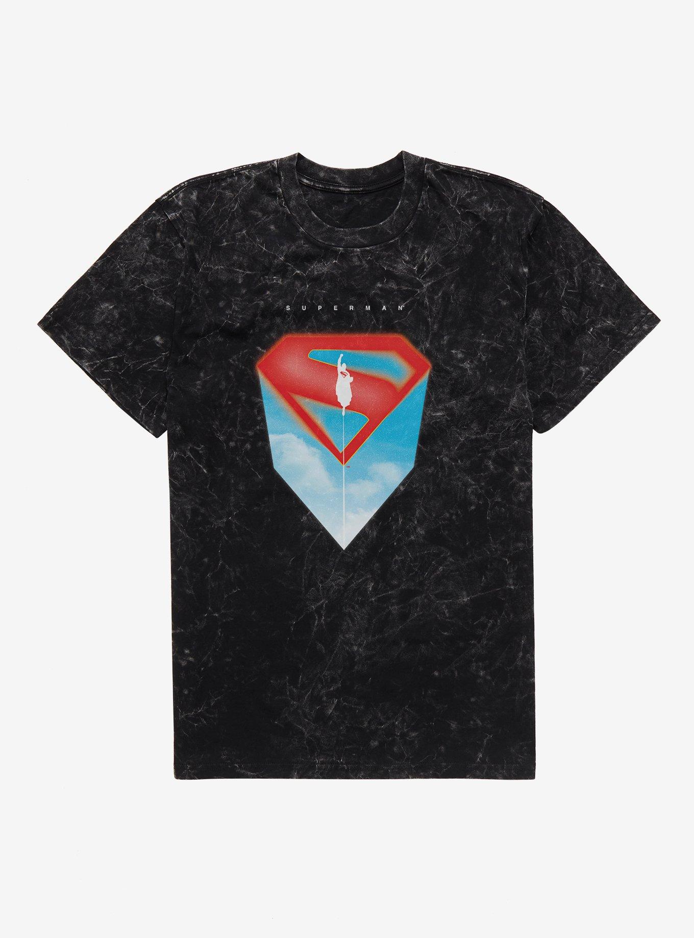 DC Comics Superman Flying Silhouette Mineral Wash T-Shirt, , hi-res