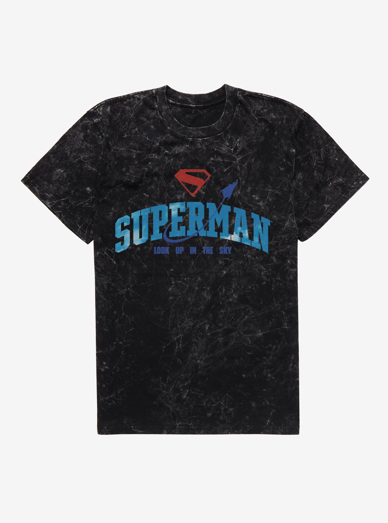DC Comics Superman Look Up In The Sky Logo Mineral Wash T-Shirt, , hi-res