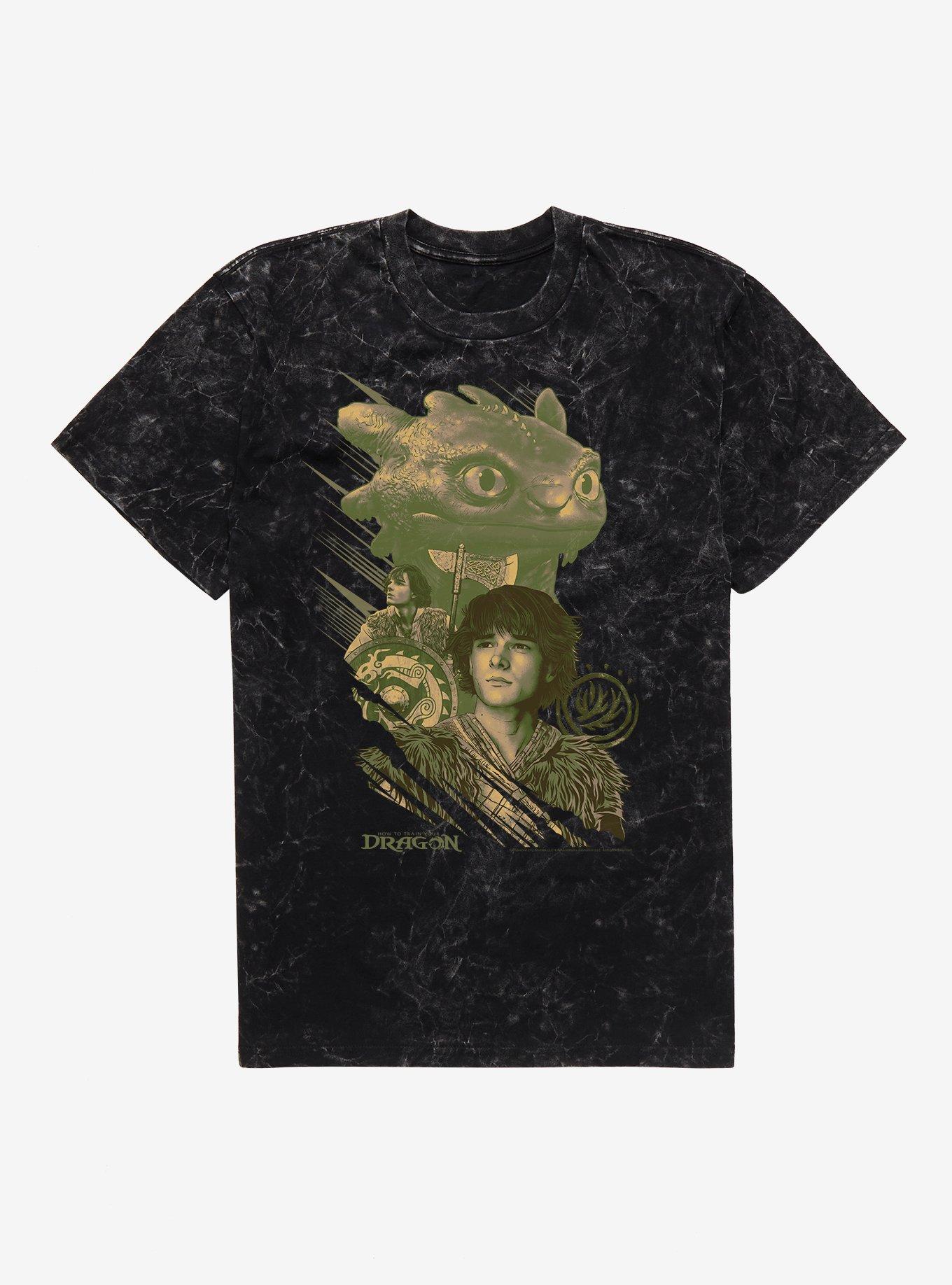 How To Train Your Dragon Hiccup and Toothless Mineral Wash T-Shirt, , hi-res