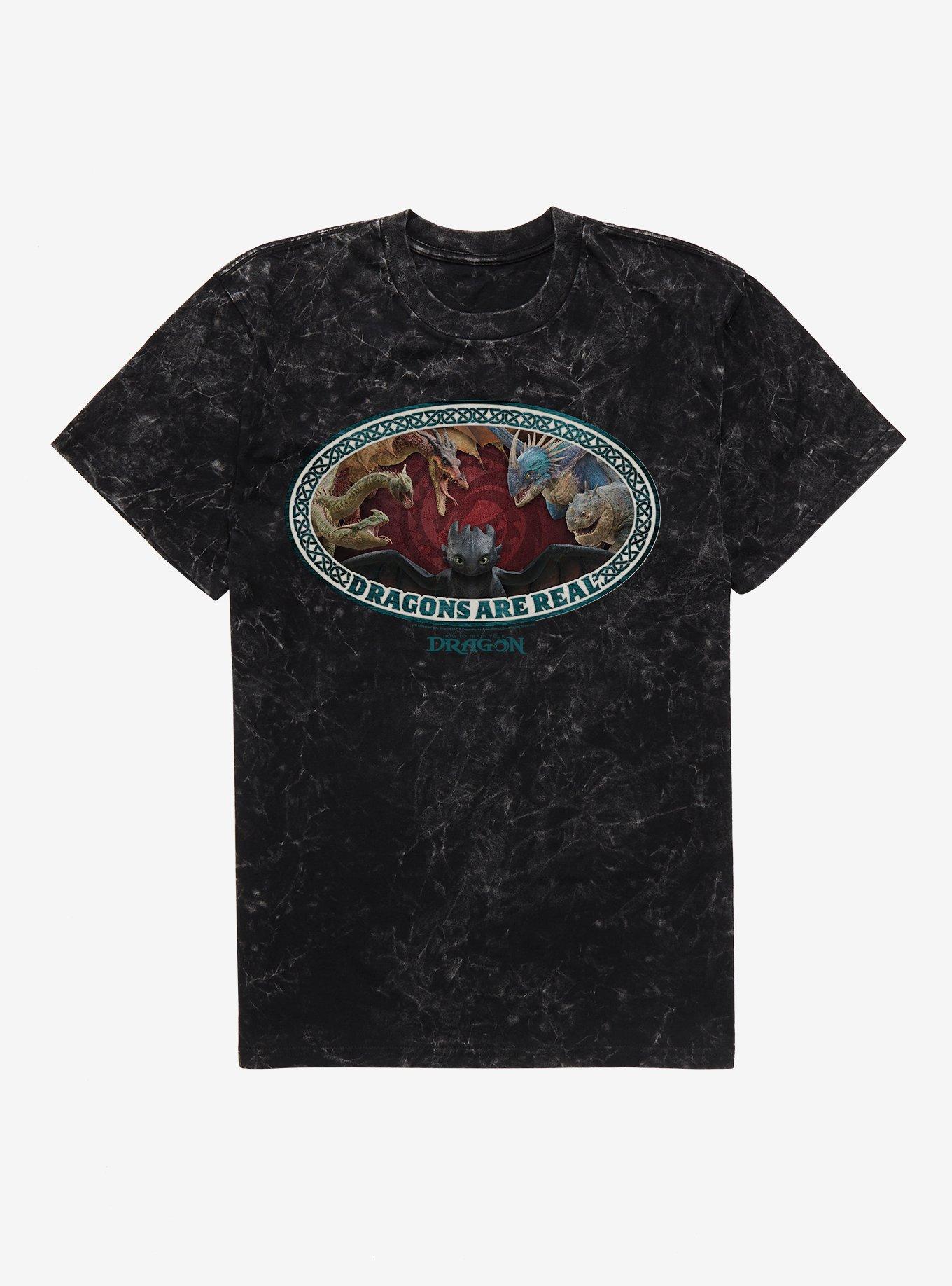 How To Train Your Dragon Dragons Are Real Mineral Wash T-Shirt, , hi-res
