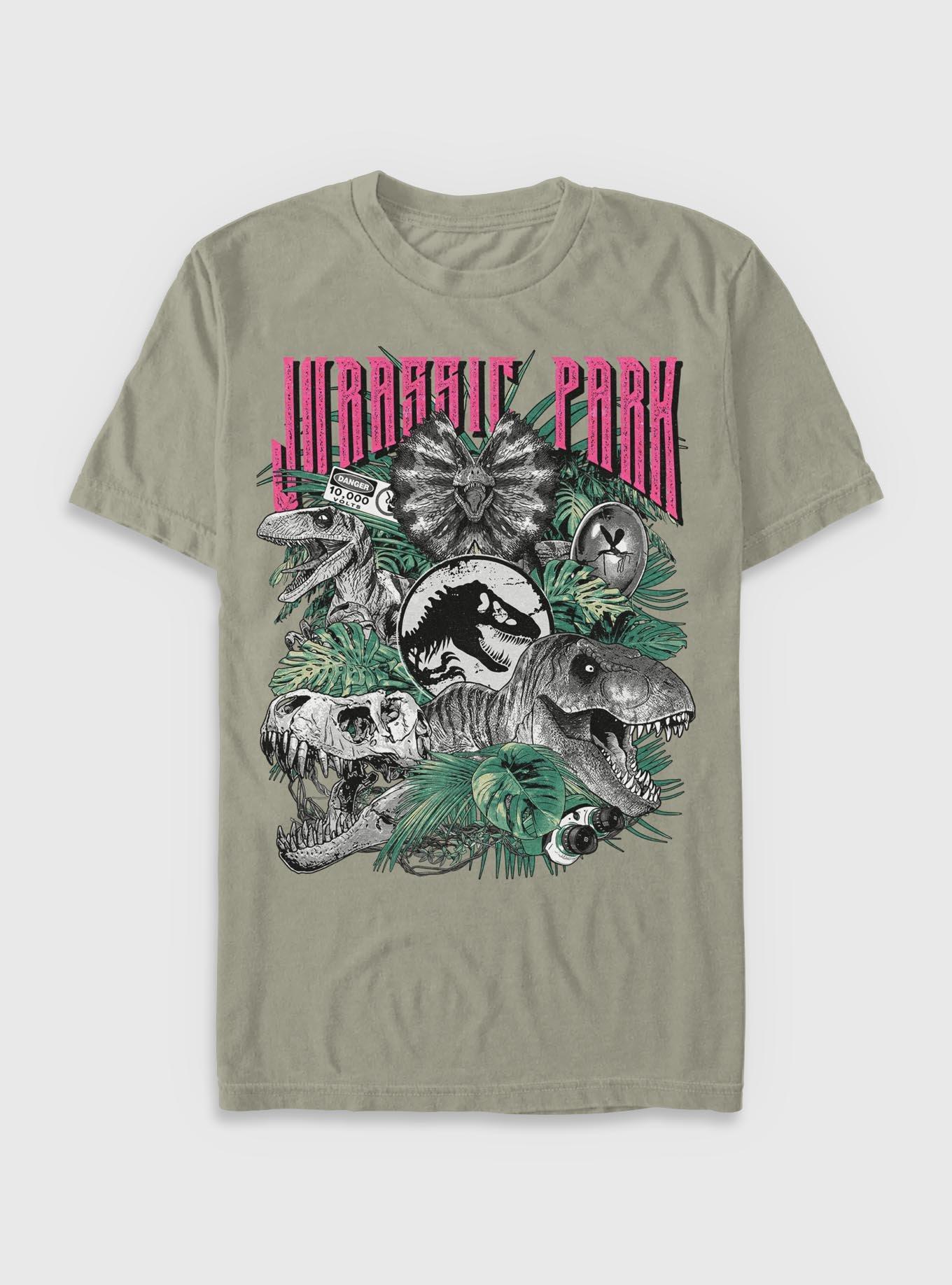 Jurassic Park Iconic Dinosaurs Garment Dye T-Shirt BoxLunch Exclusive, , hi-res