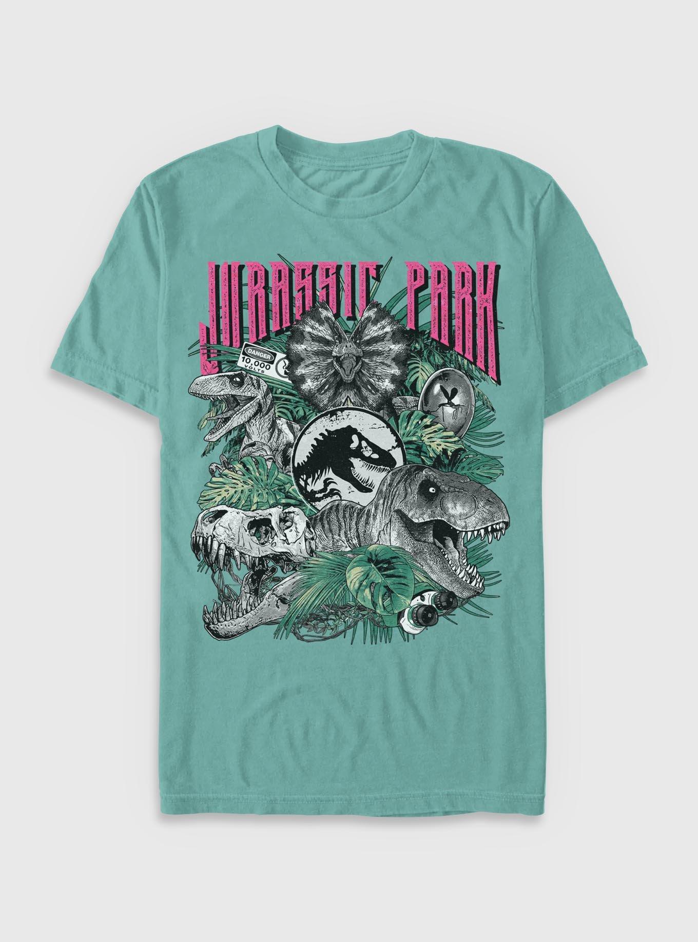 Jurassic Park Iconic Dinosaurs Garment Dye T-Shirt BoxLunch Exclusive, , hi-res