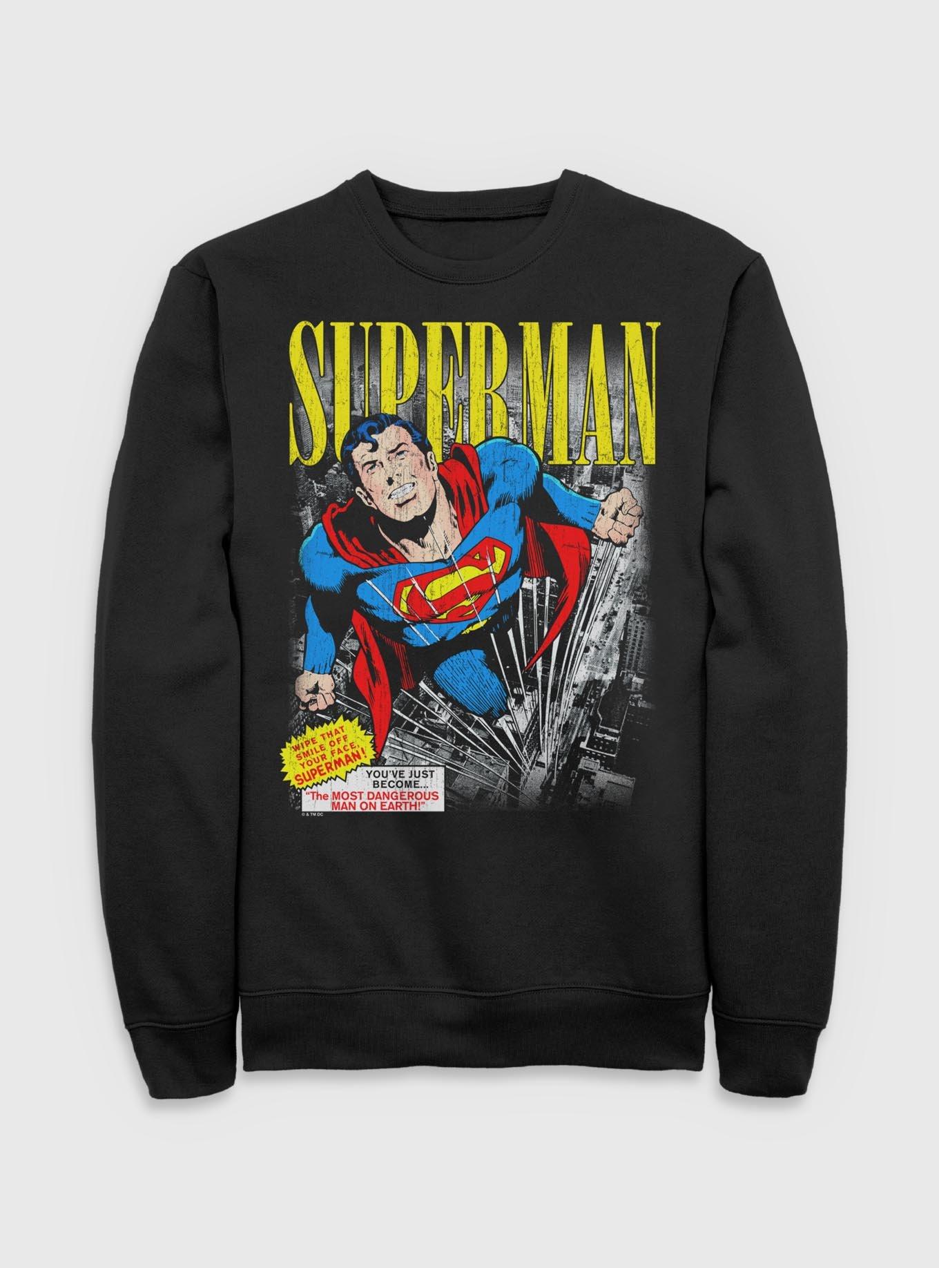 DC Comics Superman Vintage Sweatshirt BoxLunch Exclusive, , hi-res