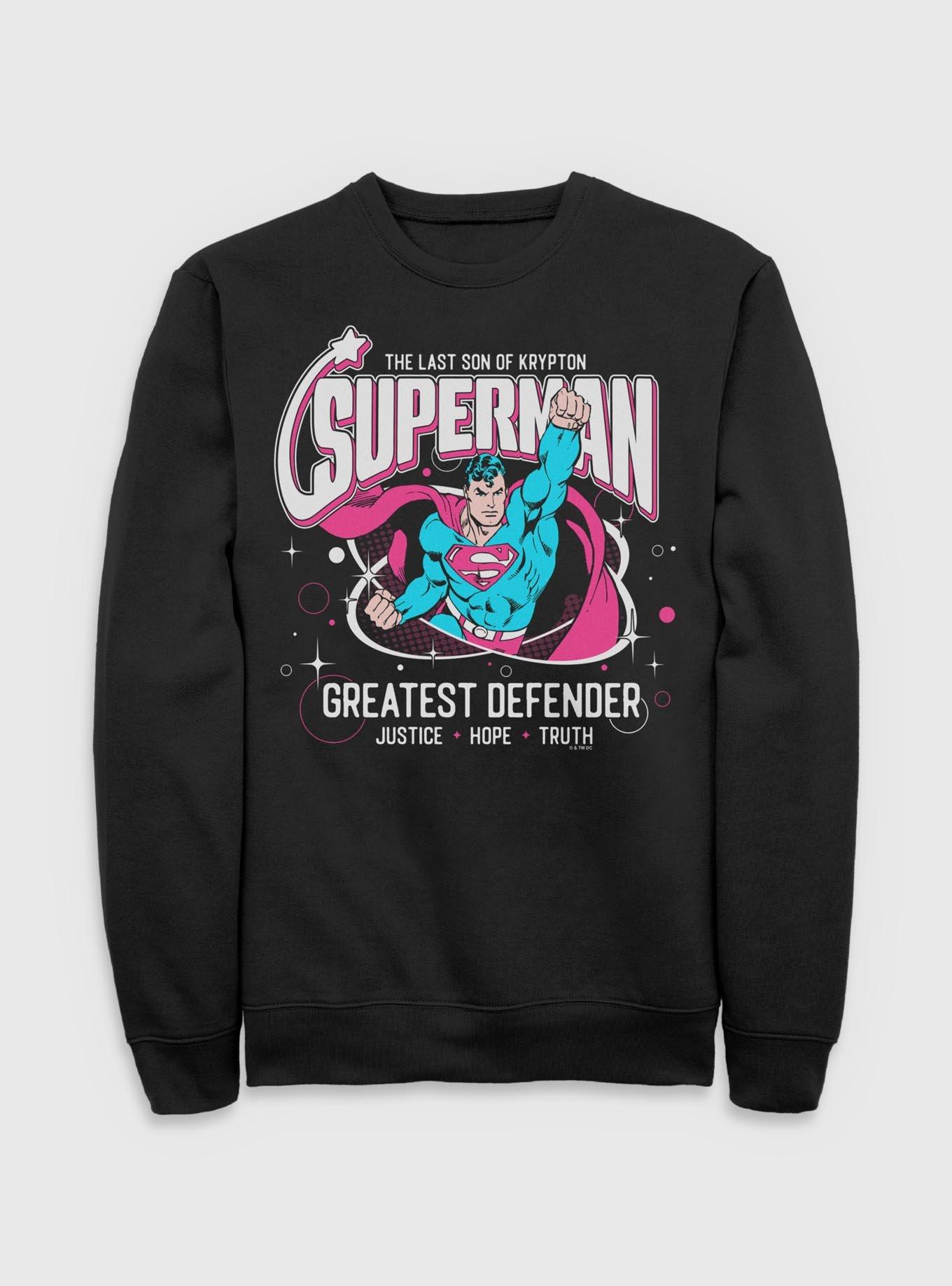 DC Comics Superman Greatest Defender Sweatshirt BoxLunch Exclusive, , hi-res