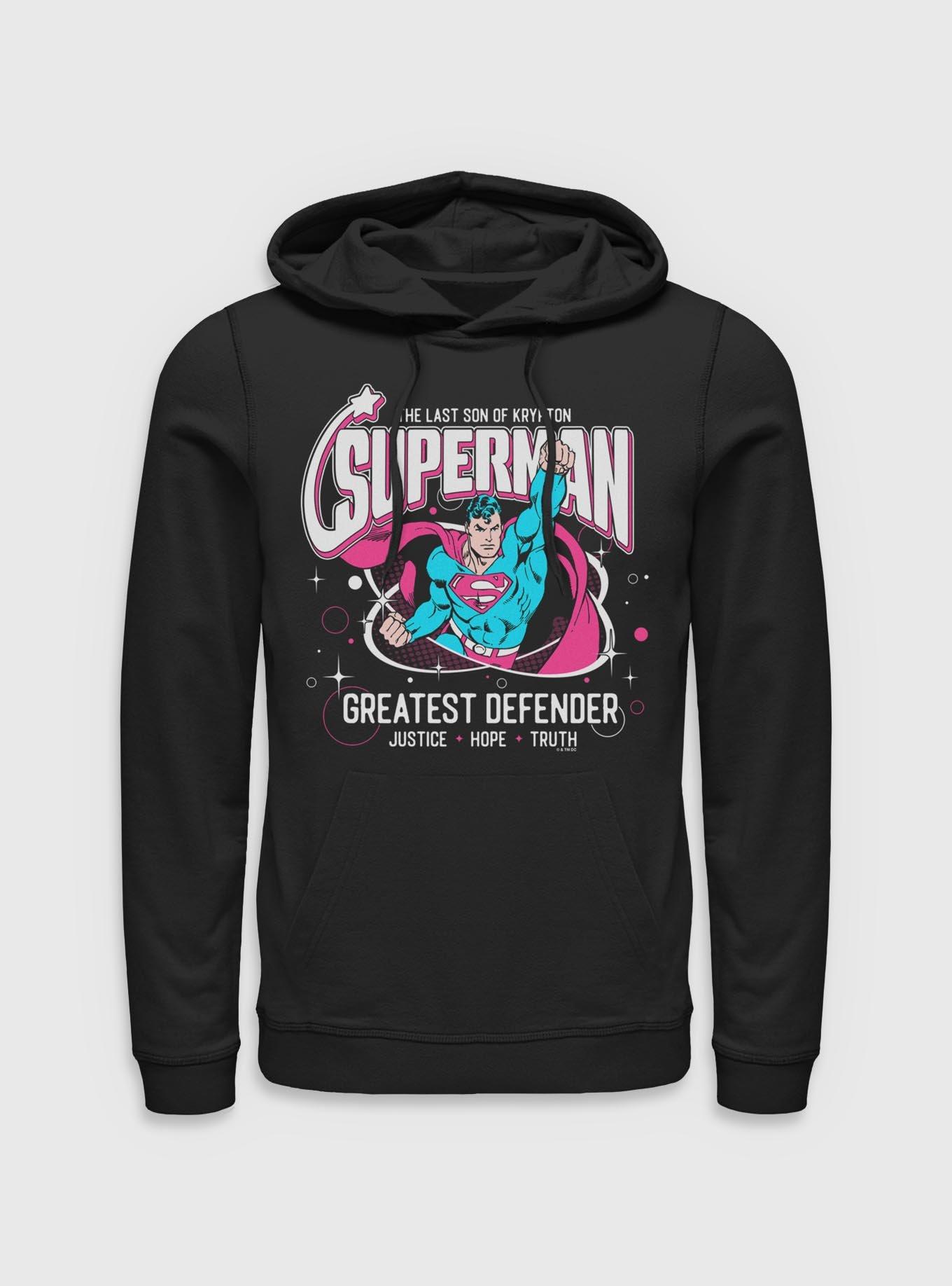 DC Comics Superman Greatest Defender Hoodie BoxLunch Exclusive, , hi-res