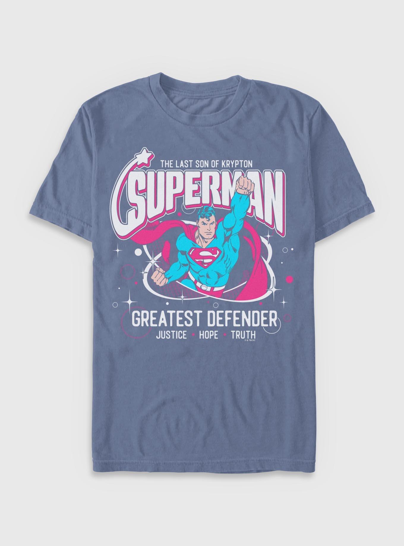 DC Comics Superman Greatest Defender Garment Dye T-Shirt BoxLunch Exclusive, , hi-res