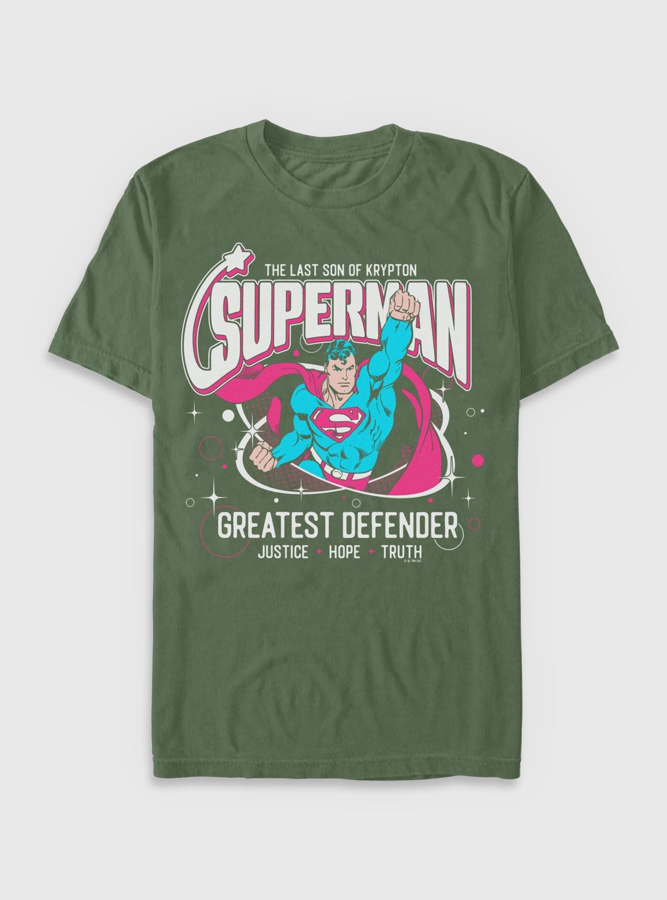 DC Comics Superman Greatest Defender Garment Dye T-Shirt BoxLunch Exclusive, , hi-res
