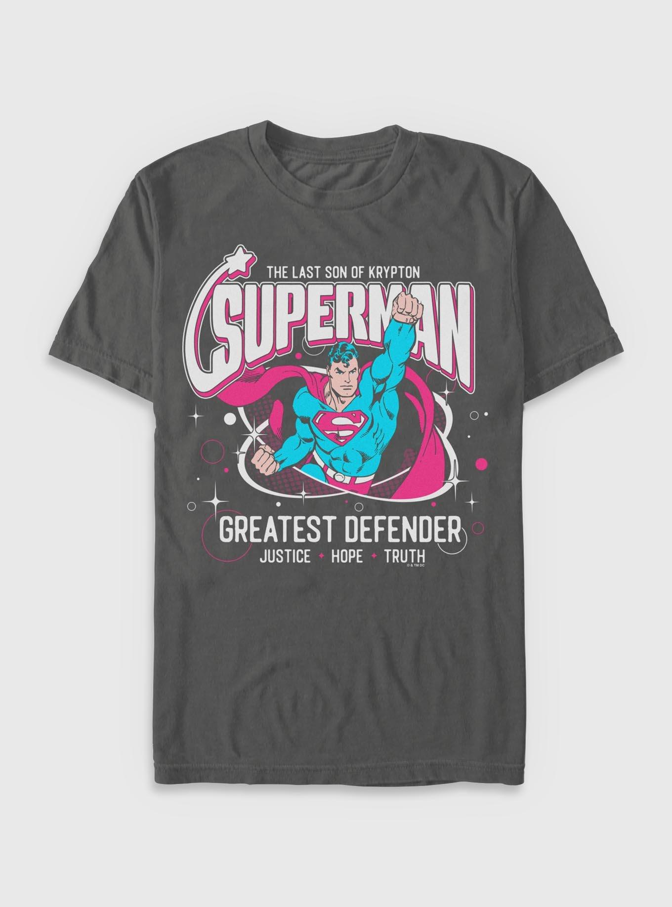 DC Comics Superman Greatest Defender Garment Dye T-Shirt BoxLunch Exclusive, , hi-res
