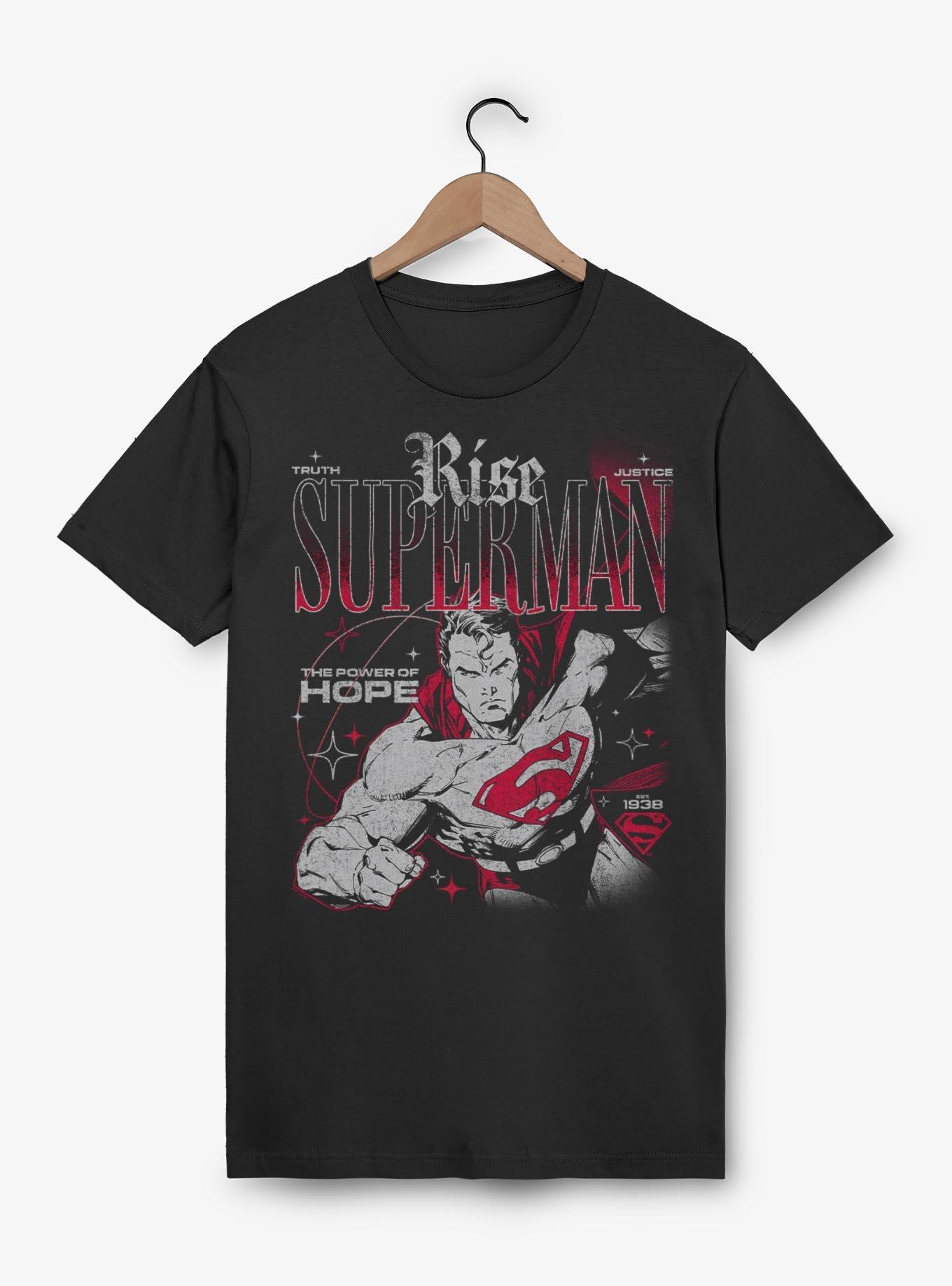 DC Comics Superman Rise Truth Justice Hope T-Shirt BoxLunch Exclusive, , hi-res