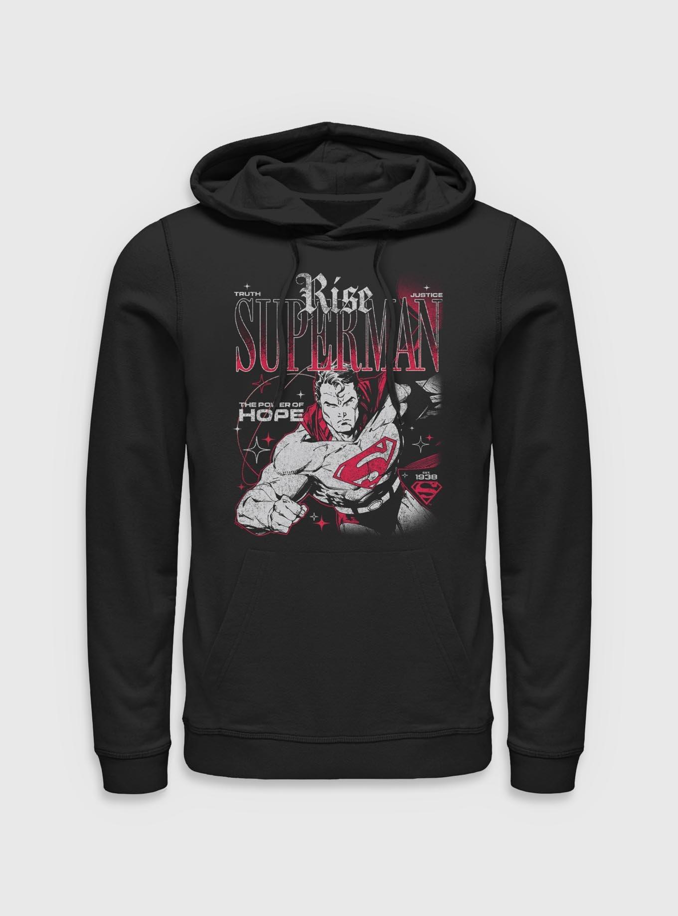 DC Comics Superman Rise Truth Justice Hope Hoodie BoxLunch Exclusive, , hi-res