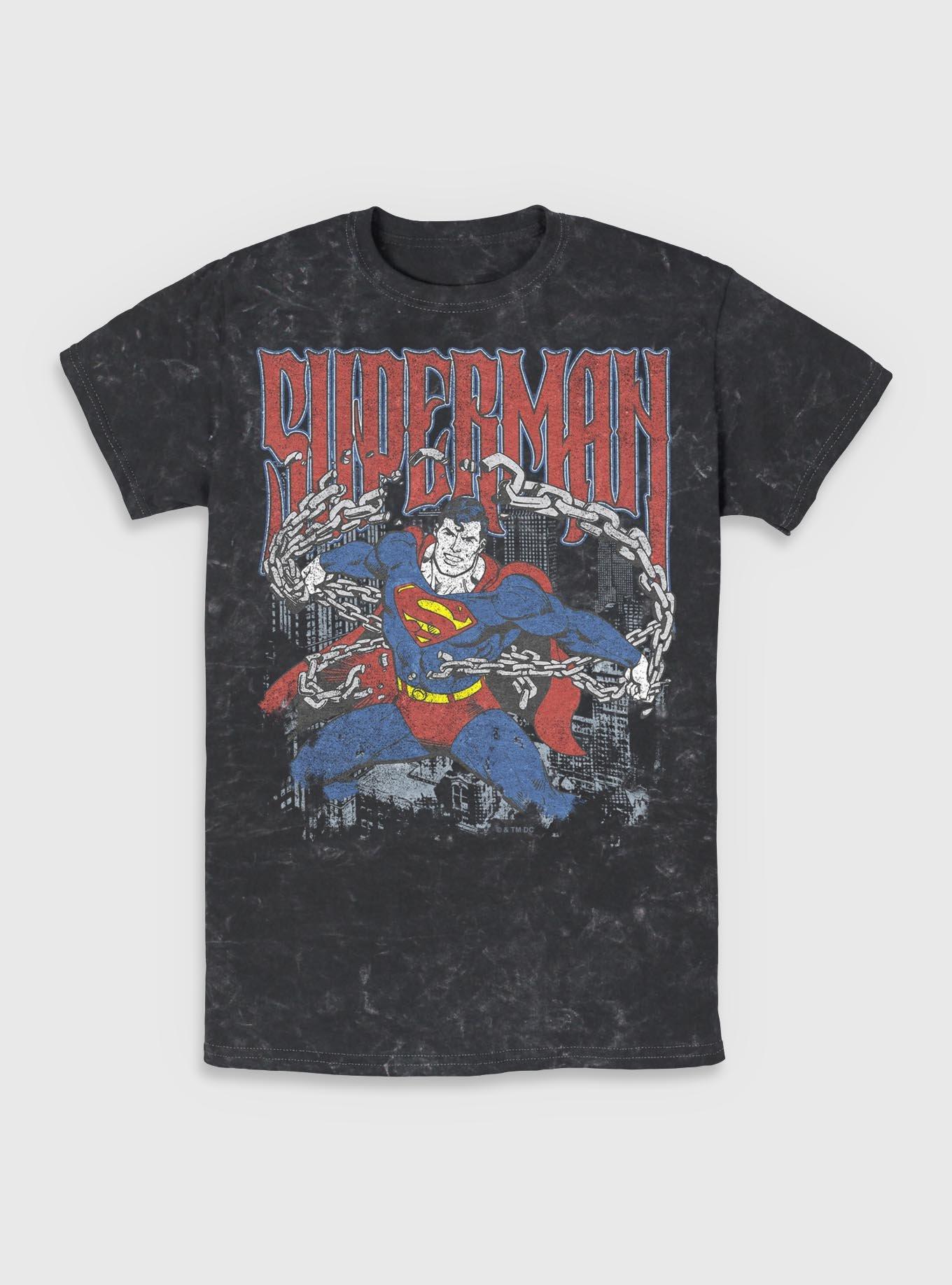 DC Comics Superman Unchained Mineral Wash T-Shirt BoxLunch Exclusive, , hi-res