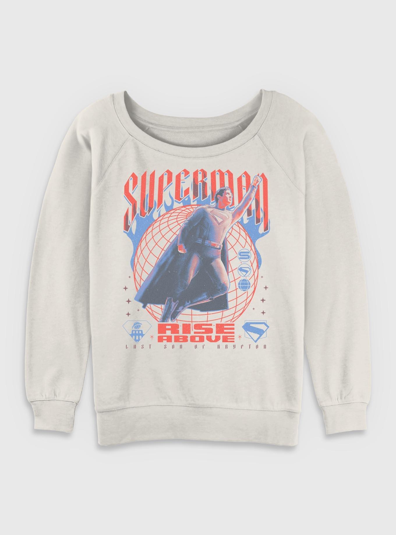 DC Comics Superman Rise Above Girls Slouchy Sweatshirt BoxLunch Exclusive, , hi-res