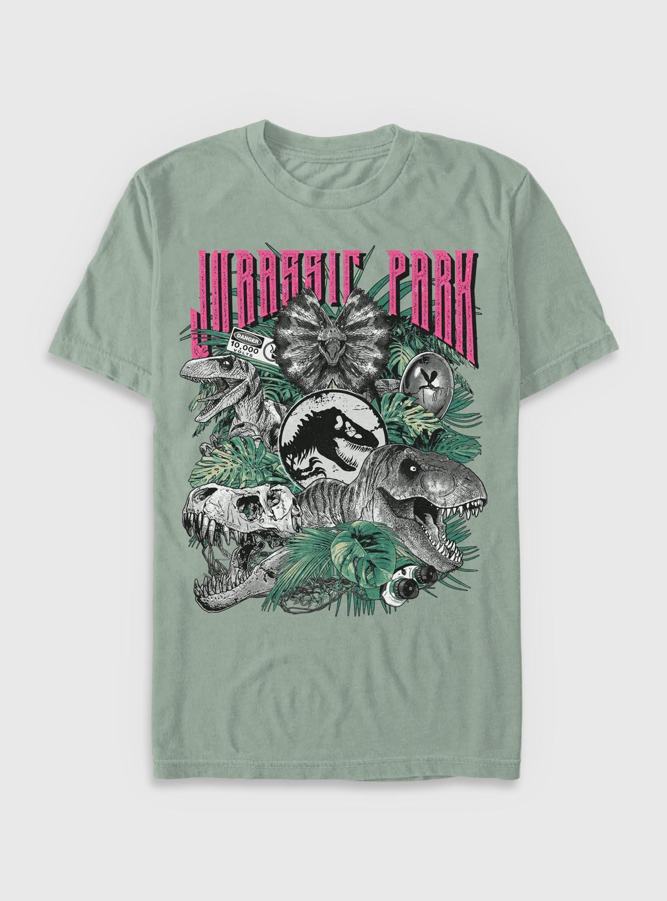 Jurassic Park Iconic Dinosaurs Garment Dye T-Shirt BoxLunch Exclusive, , hi-res