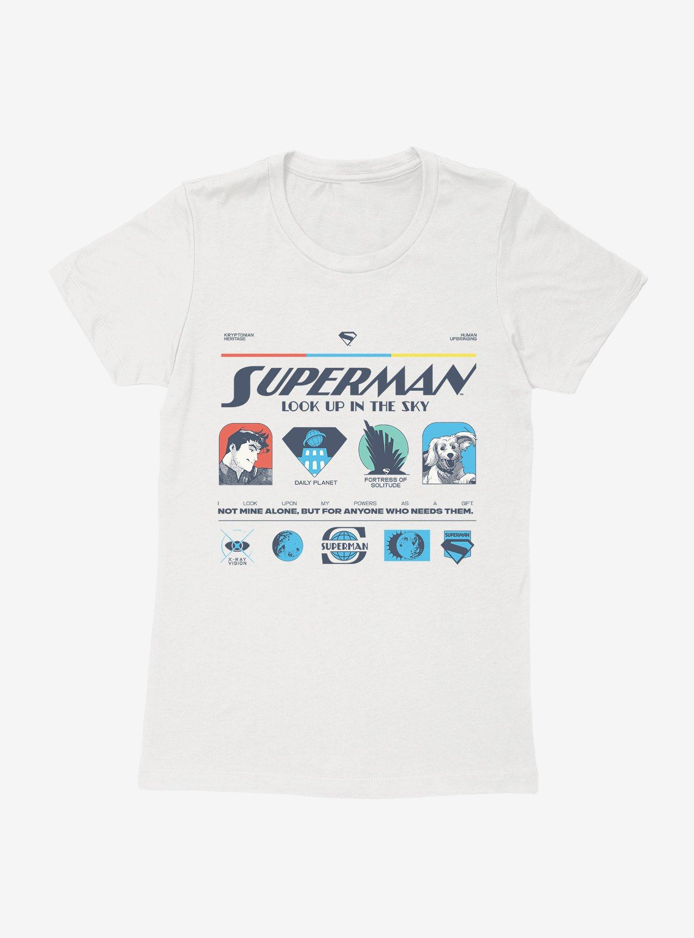 DC Comics Superman Kryptonian Heritage Womens T-Shirt, WHITE, hi-res