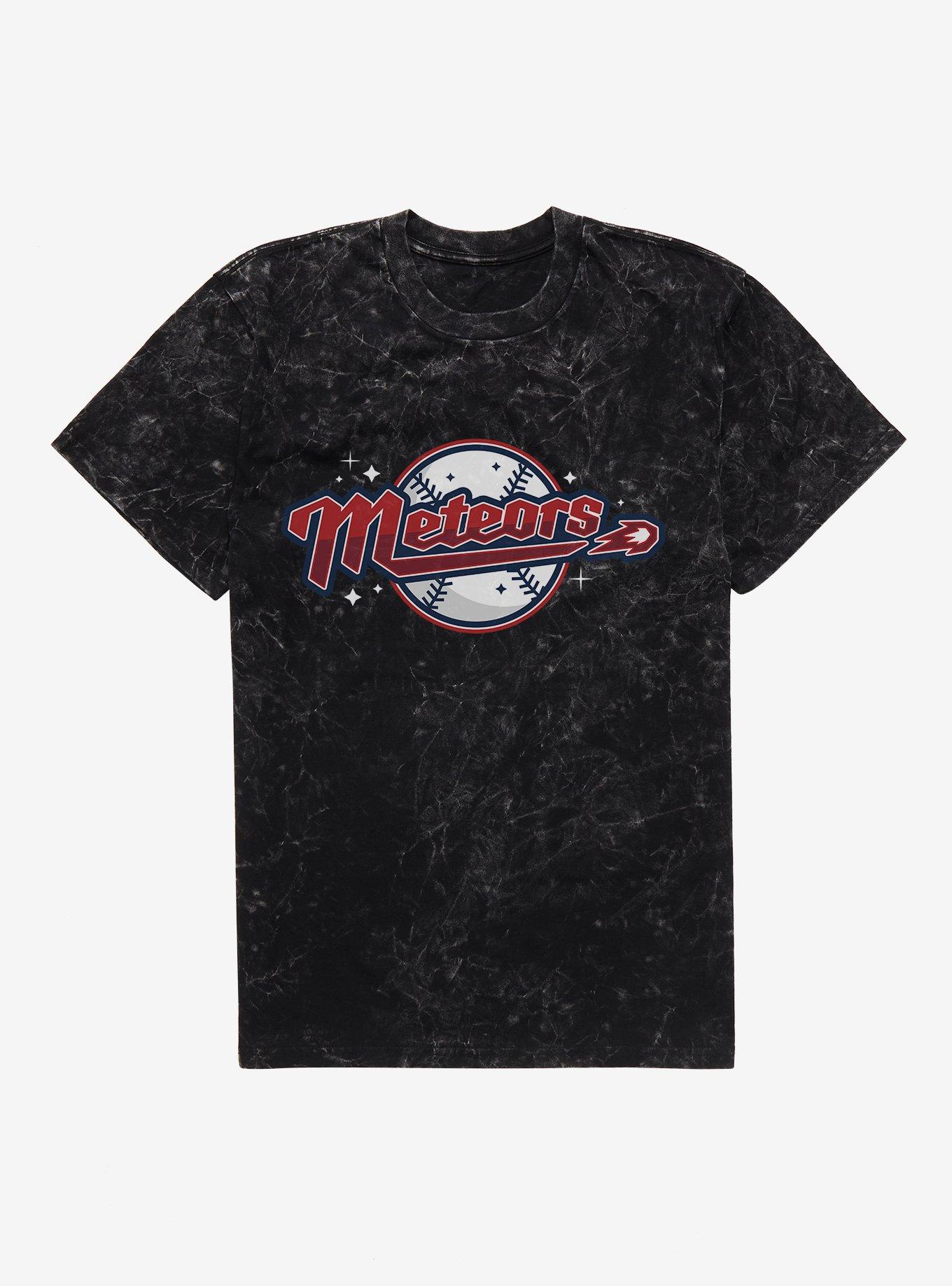 DC Comics Superman Metropolis Meteors Baseball Team Mineral Wash T-Shirt, BLACK MINERAL WASH, hi-res