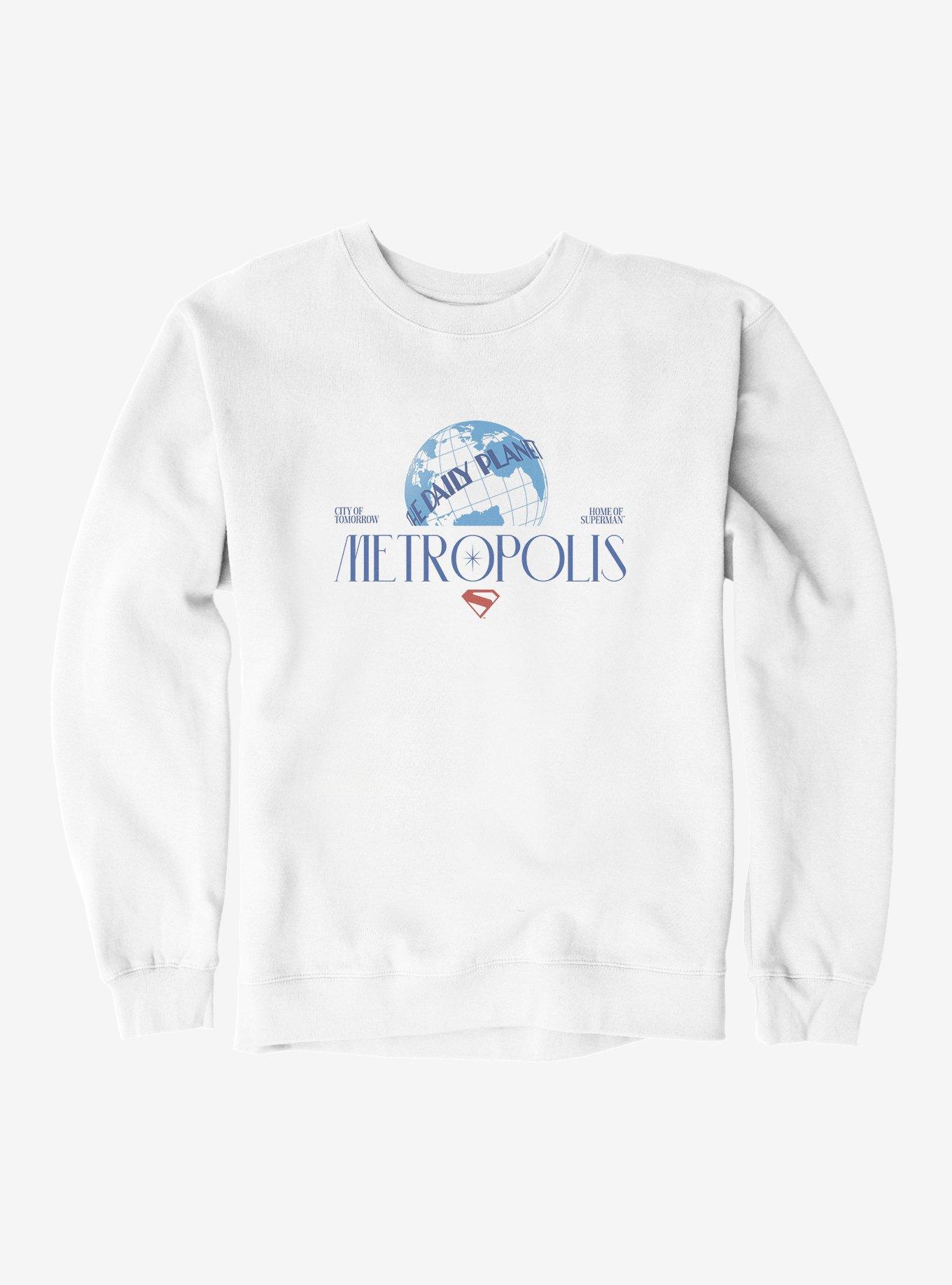 DC Comics Superman Metropolis Sweatshirt, WHITE, hi-res view 1