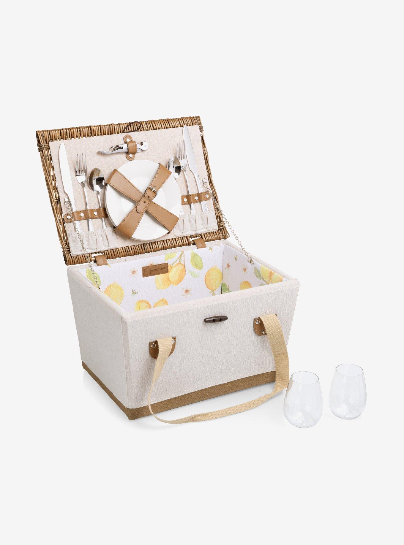 Lemongrove Bees & Lemons Picnic Basket For 2, , hi-res