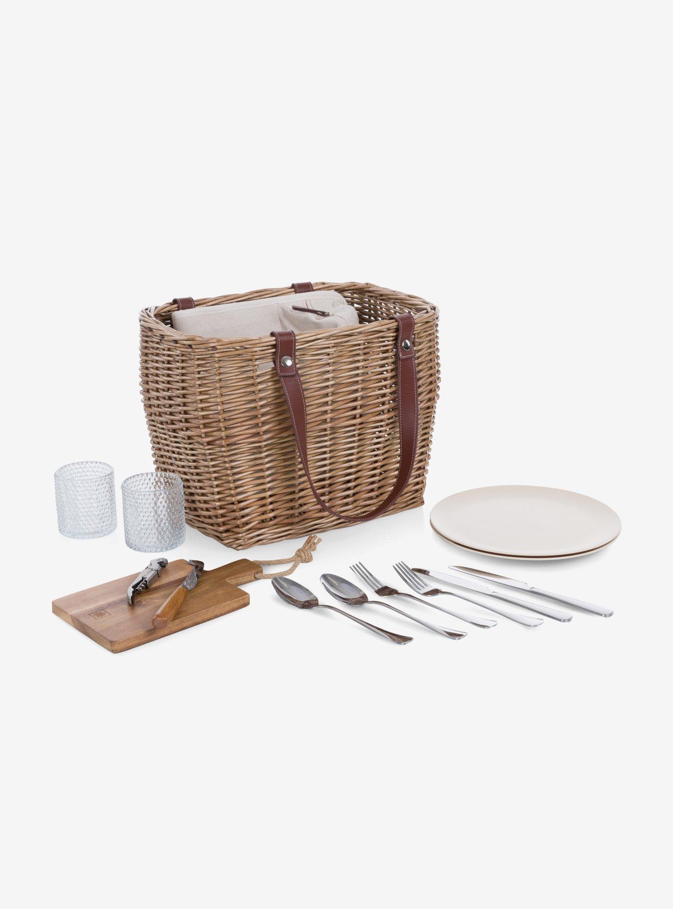 Terrabella Earth Friendly Handwoven Picnic Basket Set For 2, , hi-res