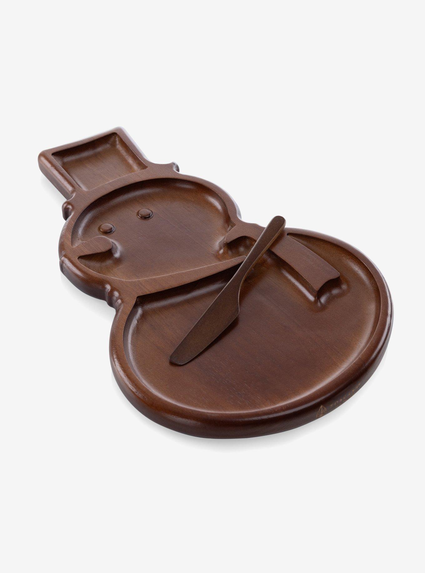 Reversible Snowman Sectioned Serving Tray With Knife, , hi-res