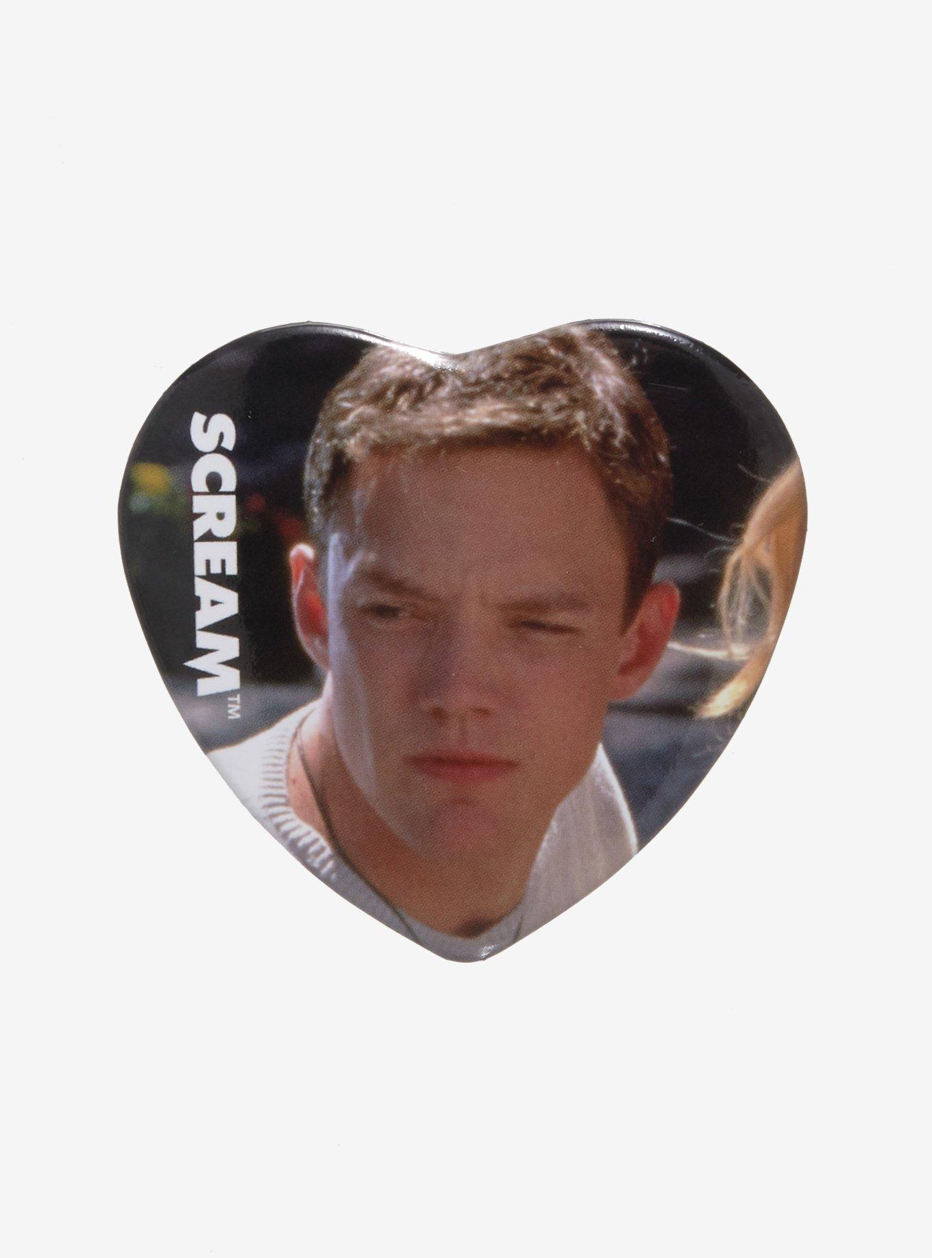 Scream Stu Macher Heart Button Pin, , hi-res