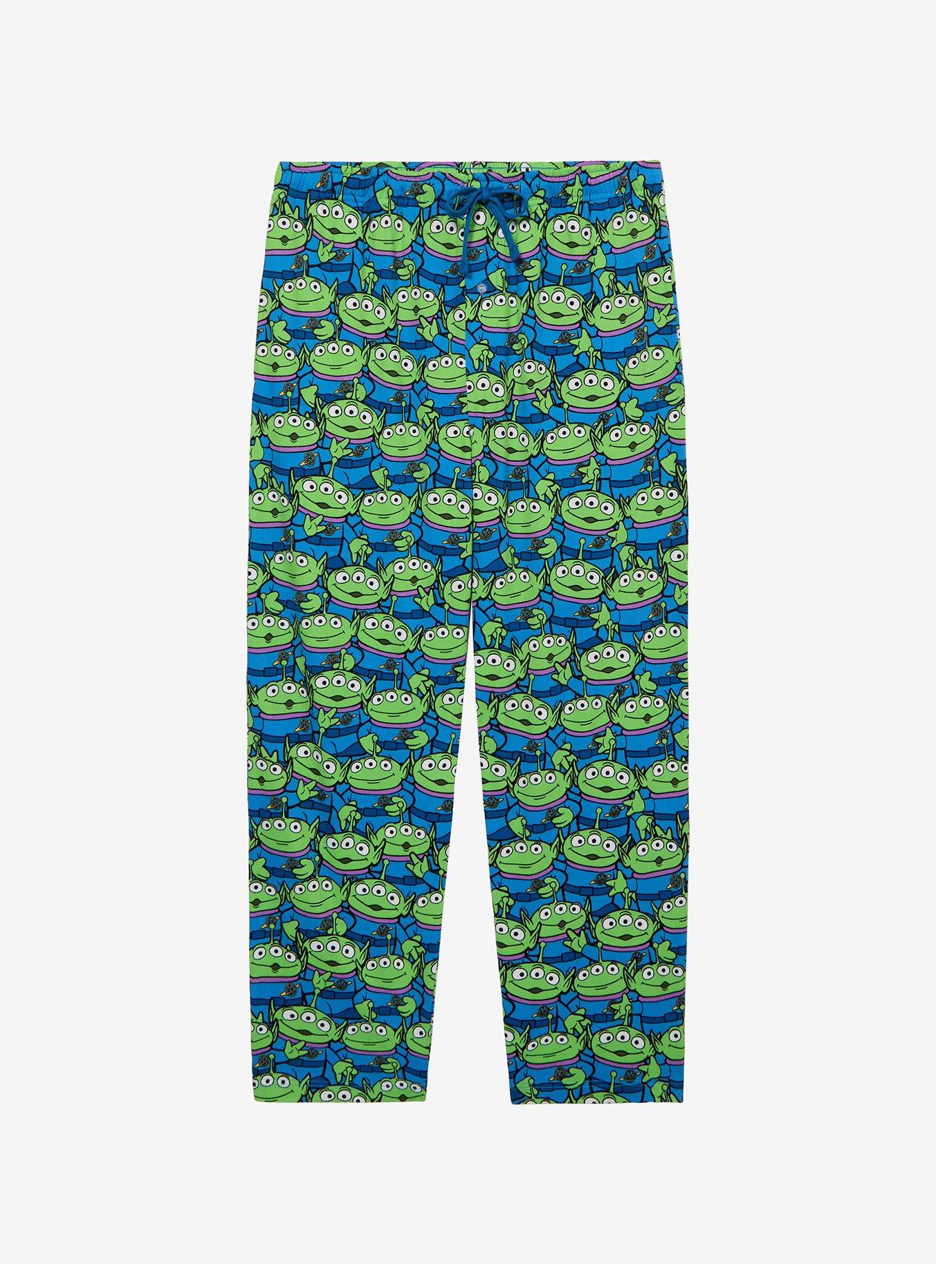Disney Pixar Toy Story Little Green Aliens Allover Print Plus Size Sleep Pants — BoxLunch Exclusive, , hi-res