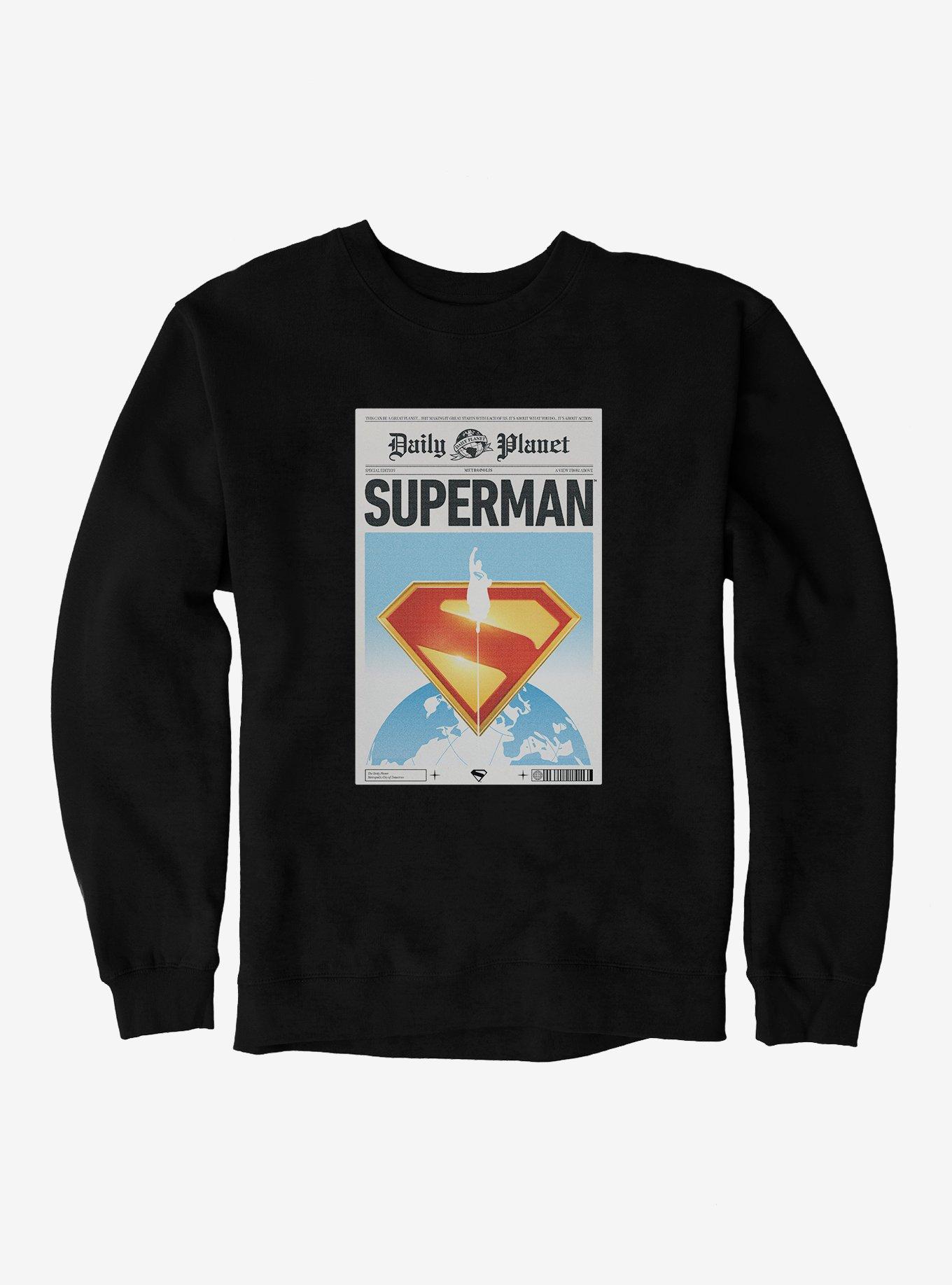 DC Comics Superman Daily Planet Front Page Sweatshirt, , hi-res