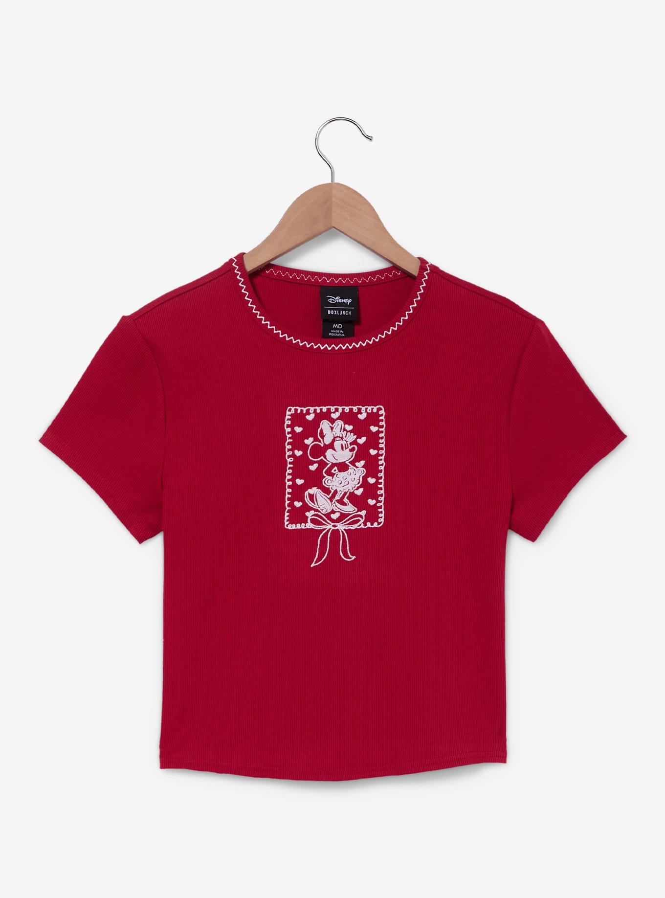 Disney Minnie Mouse Valentine's Day Women's Baby Tee &mdash; BoxLunch Exclusive, , hi-res