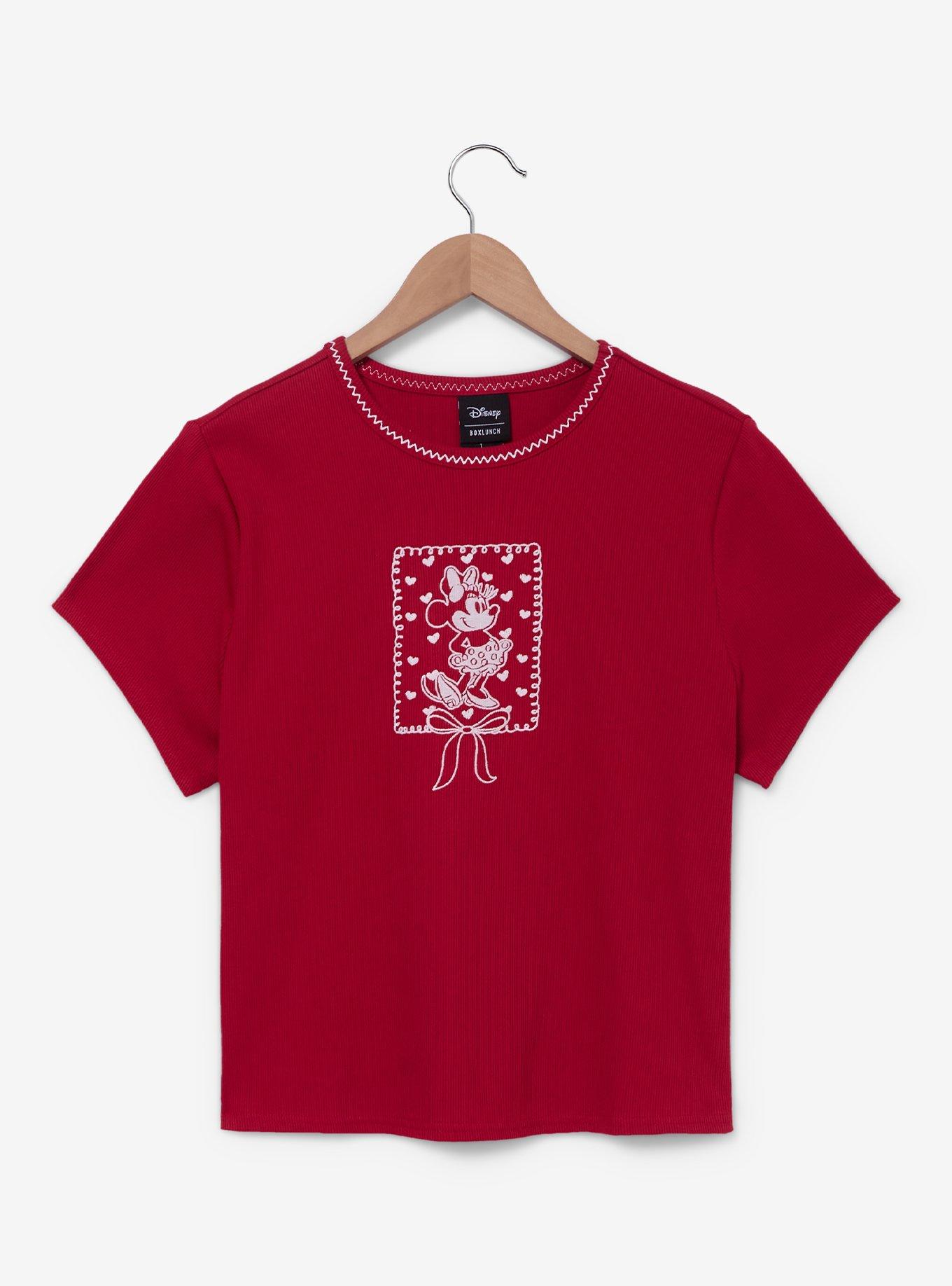 Disney Minnie Mouse Valentine's Day Women's Plus Size Baby Tee &mdash; BoxLunch Exclusive, , hi-res