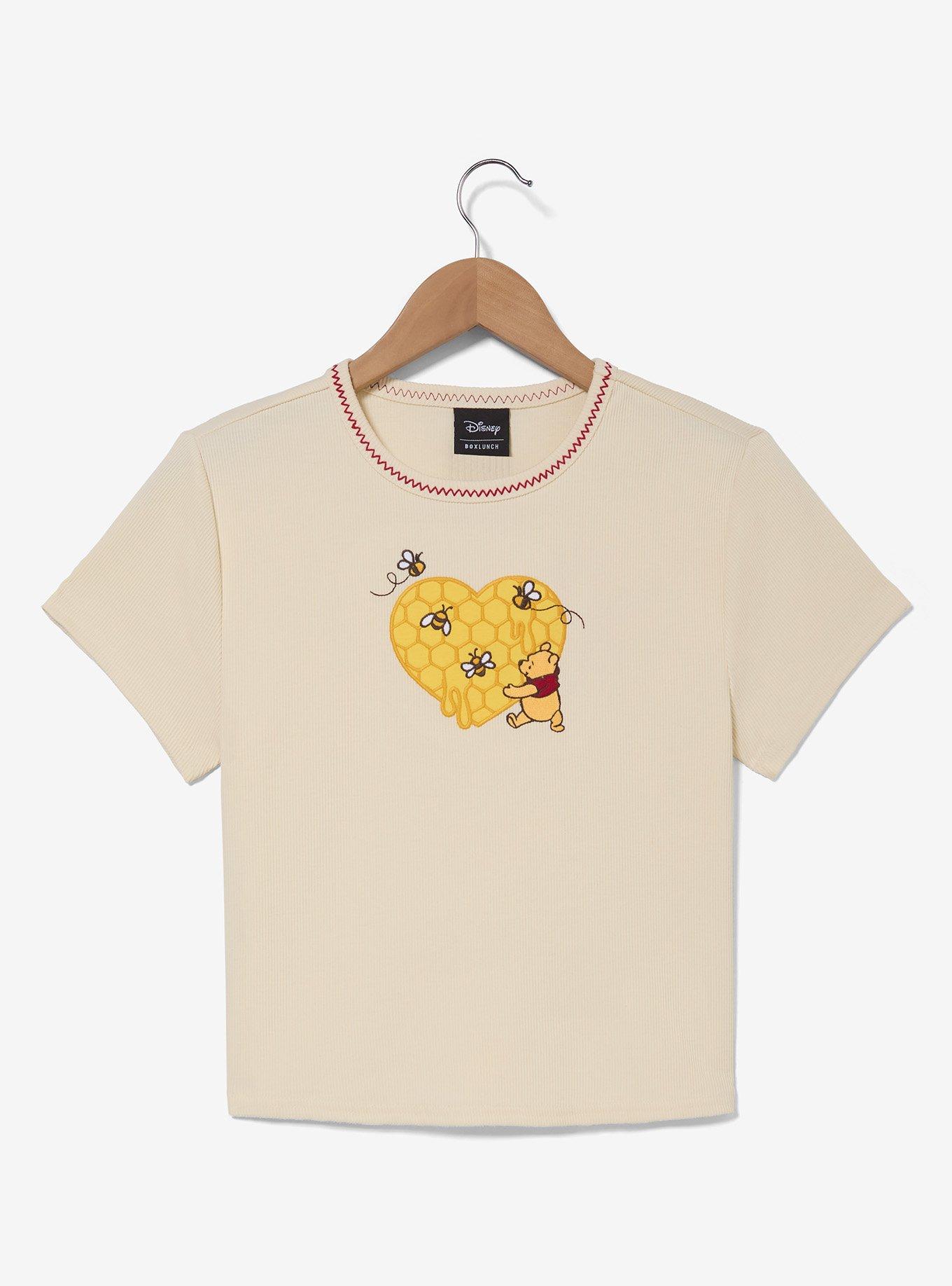 Disney Winnie the Pooh Honeycomb Heart Women's Plus Size Baby Tee - BoxLunch Exclusive, , hi-res