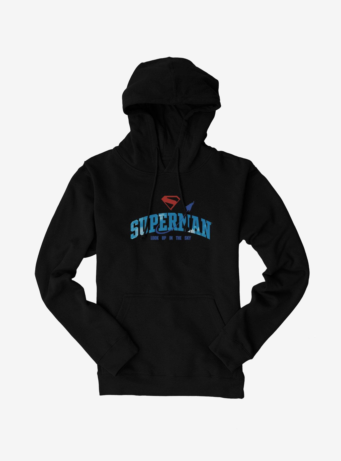 DC Comics Superman Look Up In The Sky Logo Hoodie, , hi-res