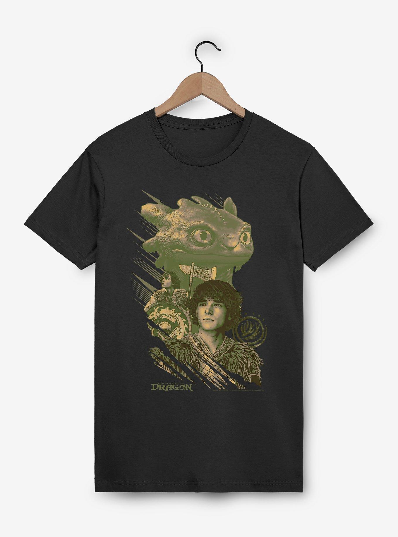 How To Train Your Dragon Hiccup and Toothless T-Shirt, BLACK, hi-res