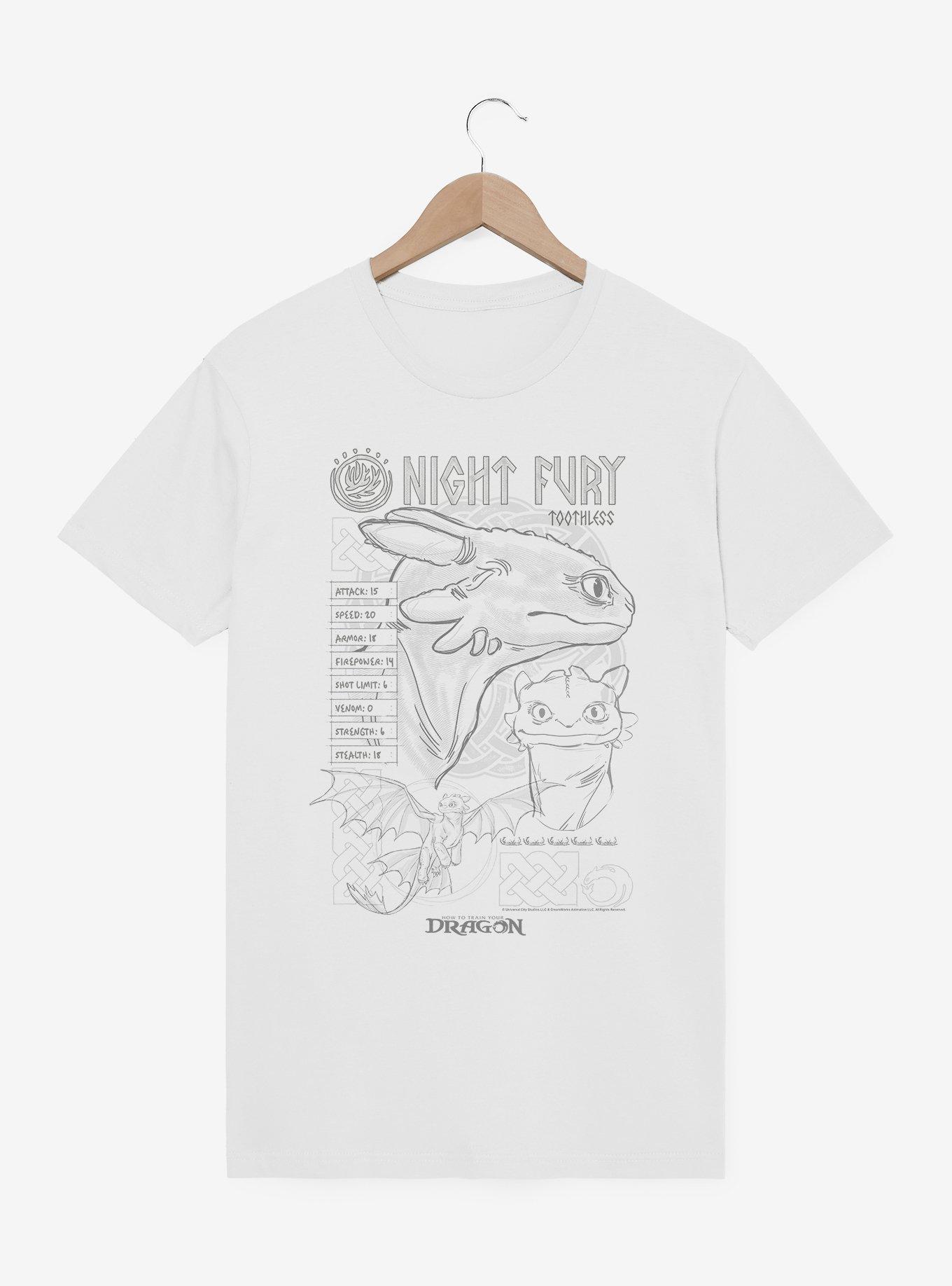 How To Train Your Dragon Night Fury Stats T-Shirt