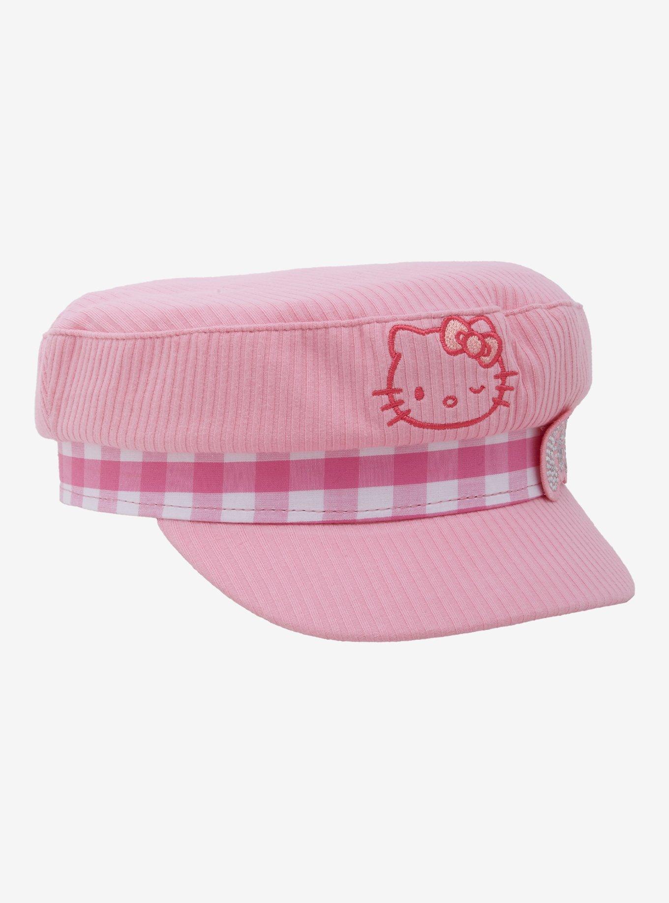 Hello Kitty Rhinestone Bow Cabbie Hat, , hi-res
