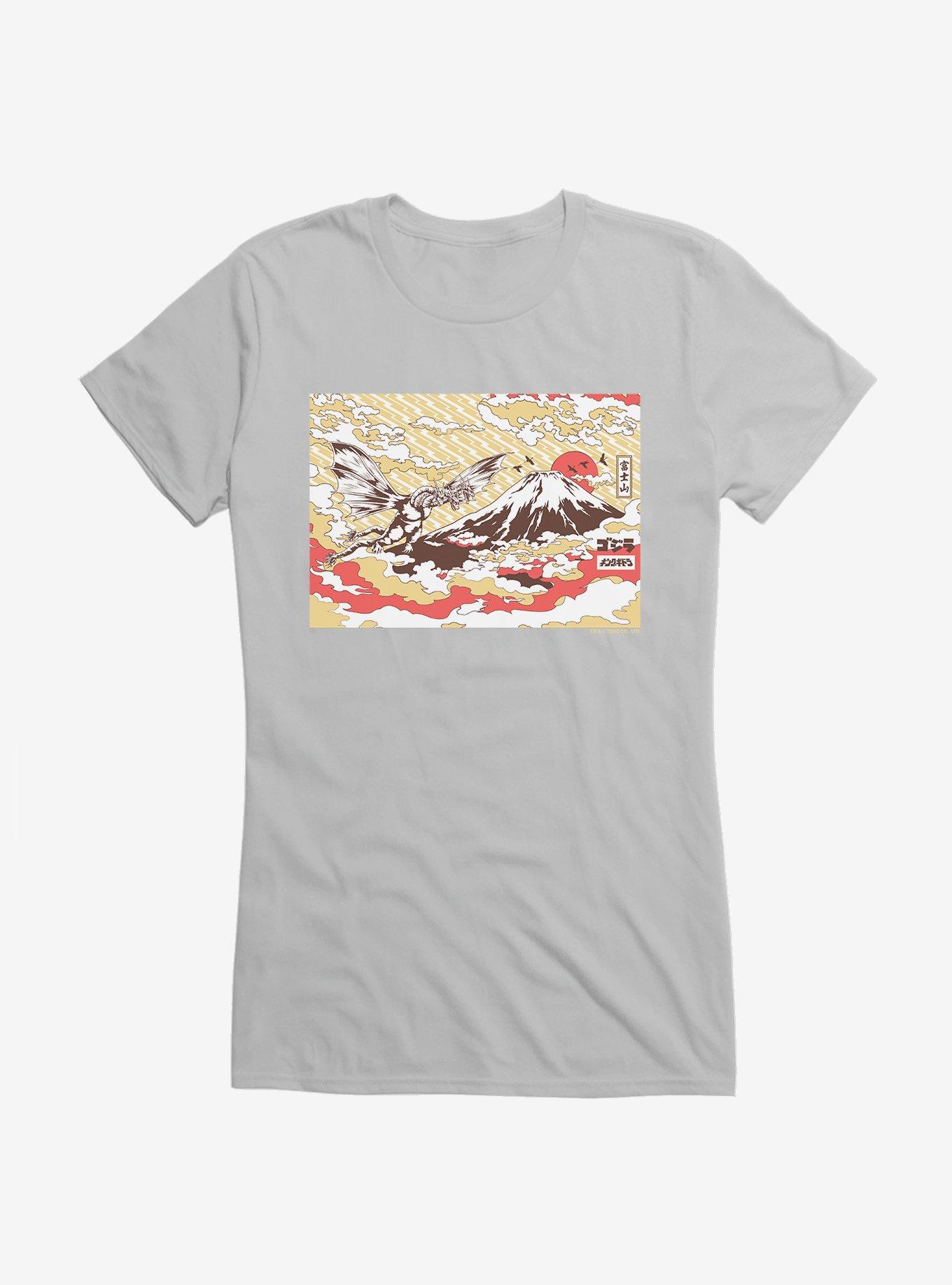 Godzilla King Ghidorah Over Japan Girls T-Shirt, , hi-res