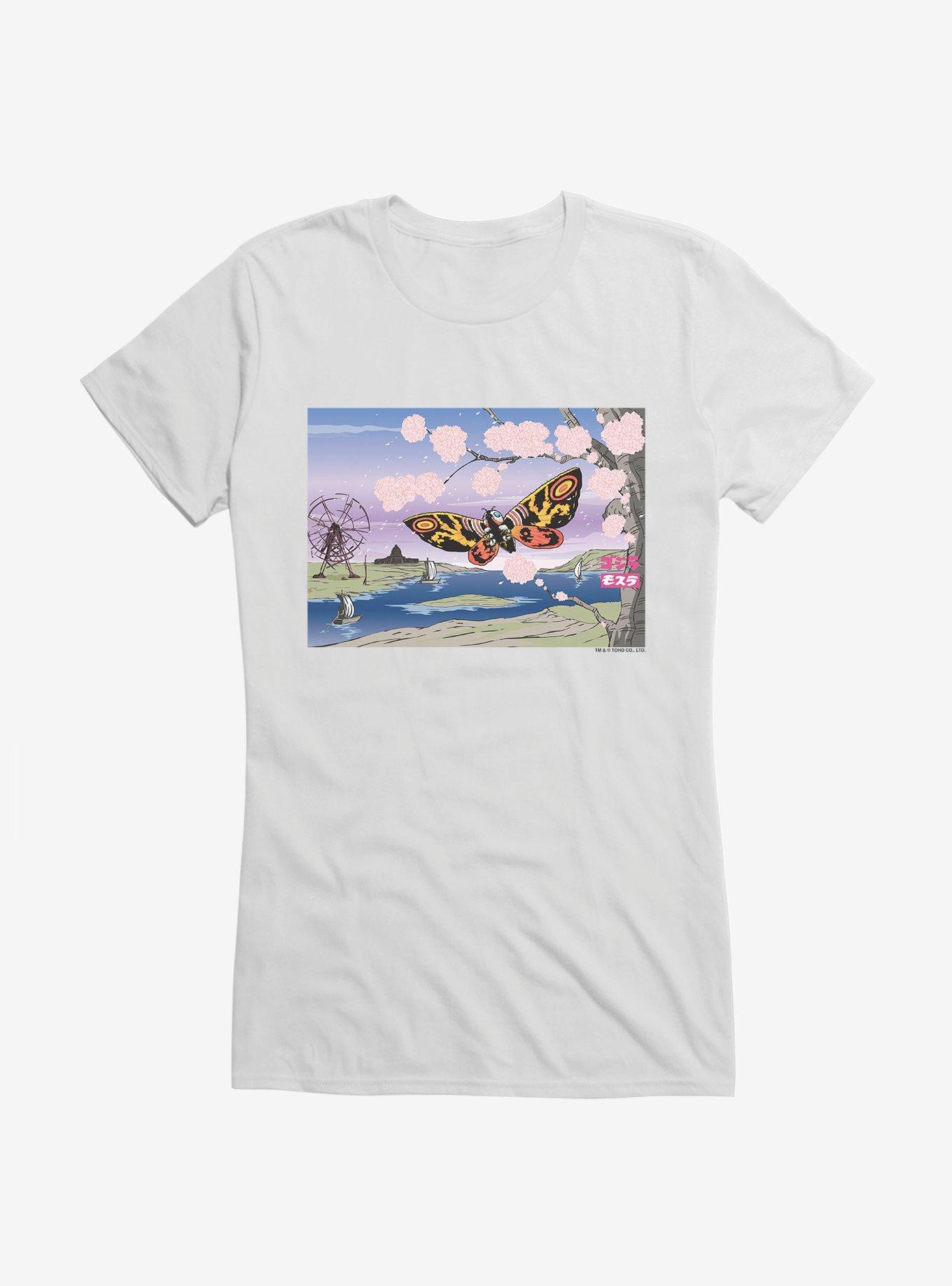 Godzilla Mothra Cherry Blossoms Girls T-Shirt, , hi-res