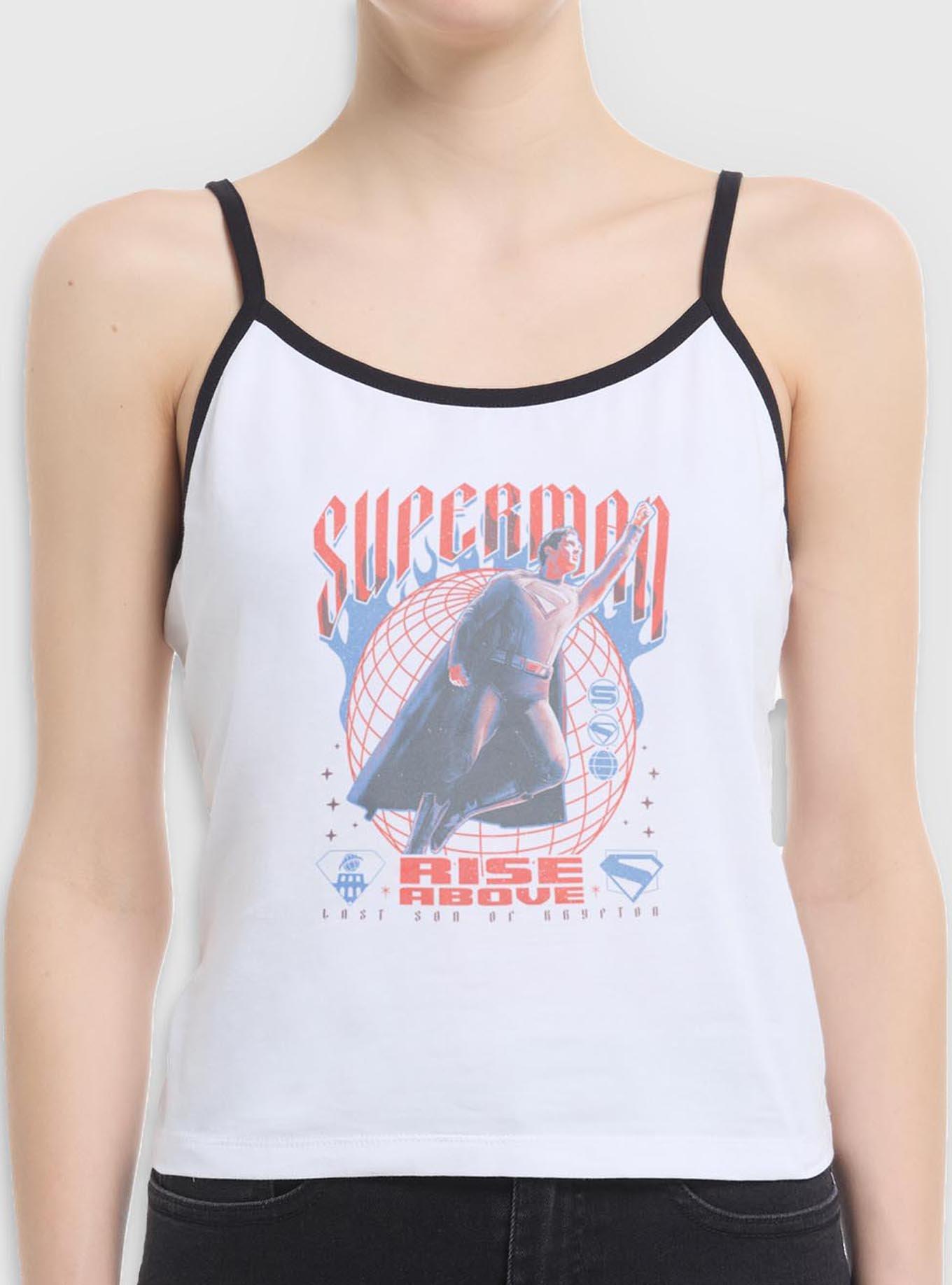 DC Comics Superman Rise Above Girls Cami Tank Her Universe Exclusive, WHITE, hi-res