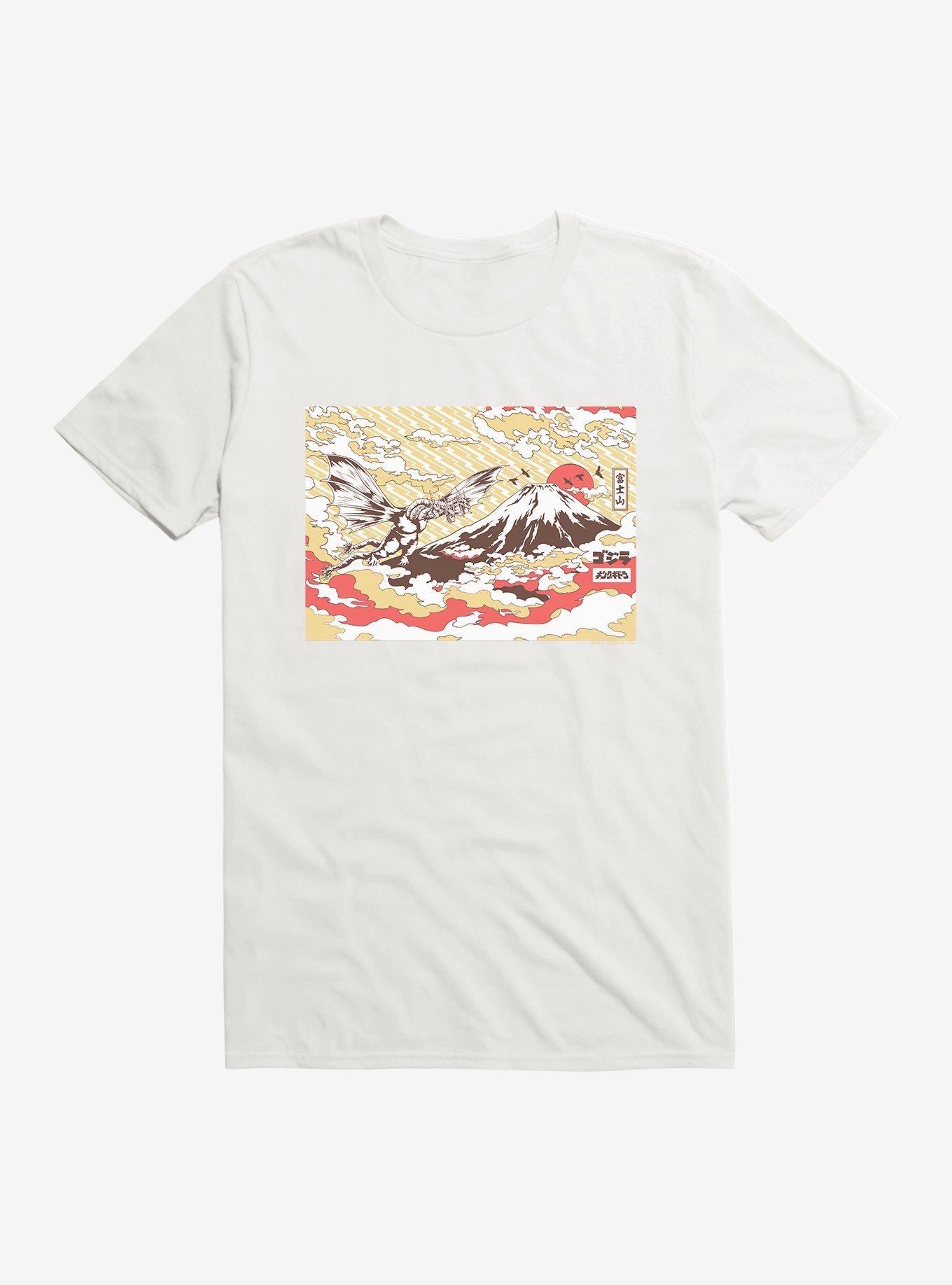 Godzilla King Ghidorah Over Japan T-Shirt, WHITE, hi-res